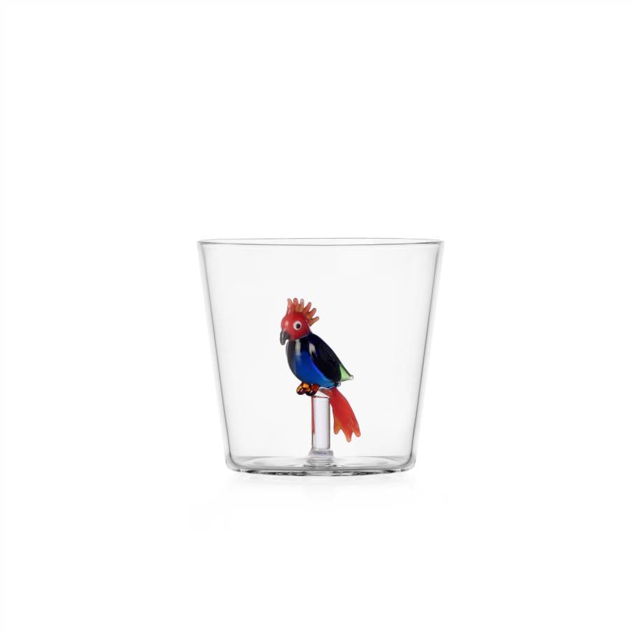 Verre à eau Talking Tress — Red/Blu Cockatoo