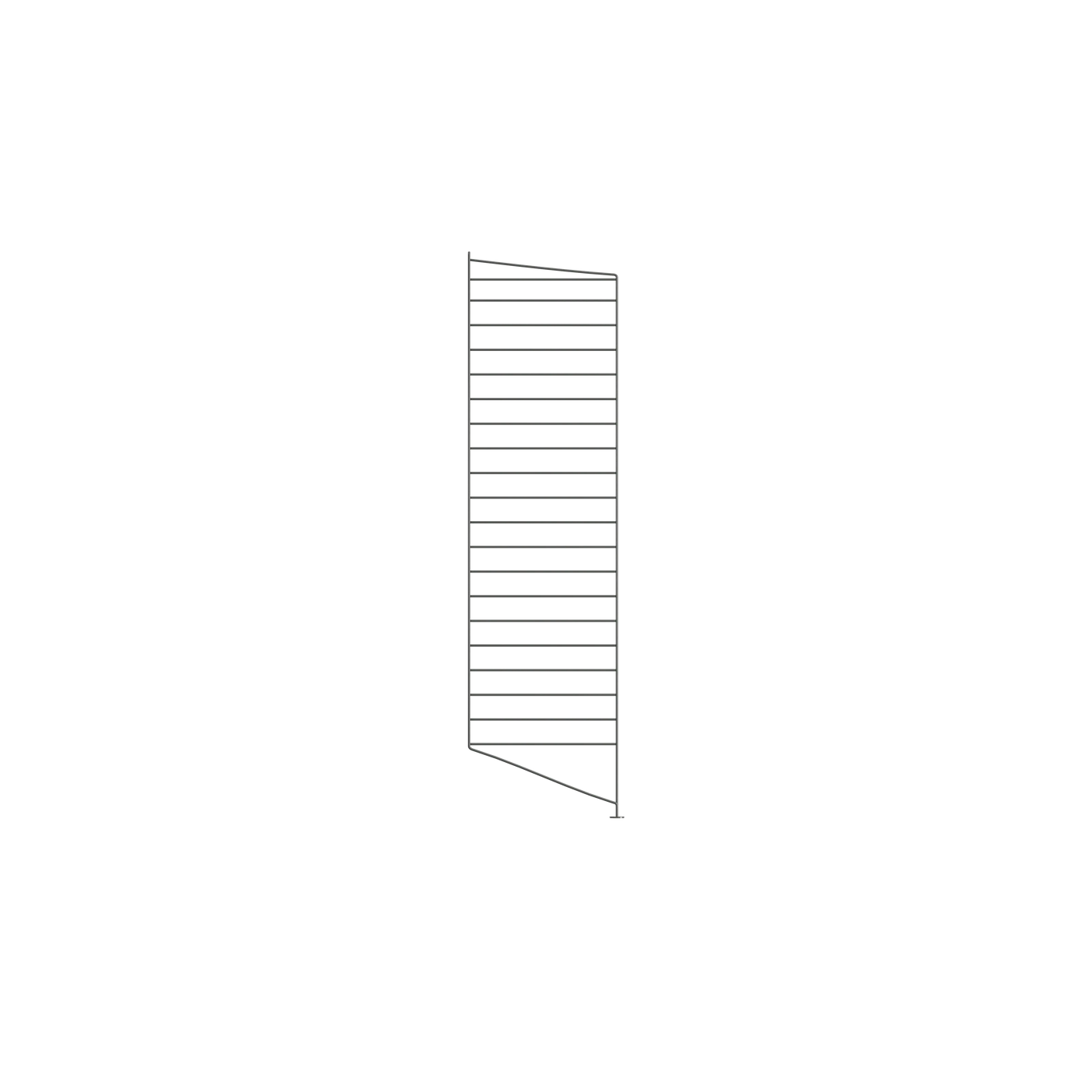 Montant au sol String System — Gris foncé · H 115 × P 30 cm · Lot de 2