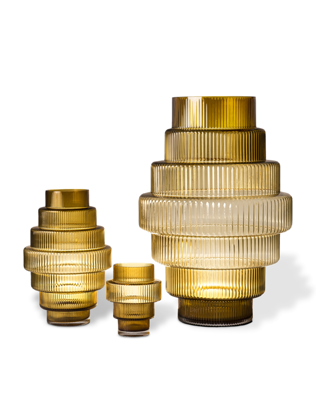 Vase Steps - S, ochre