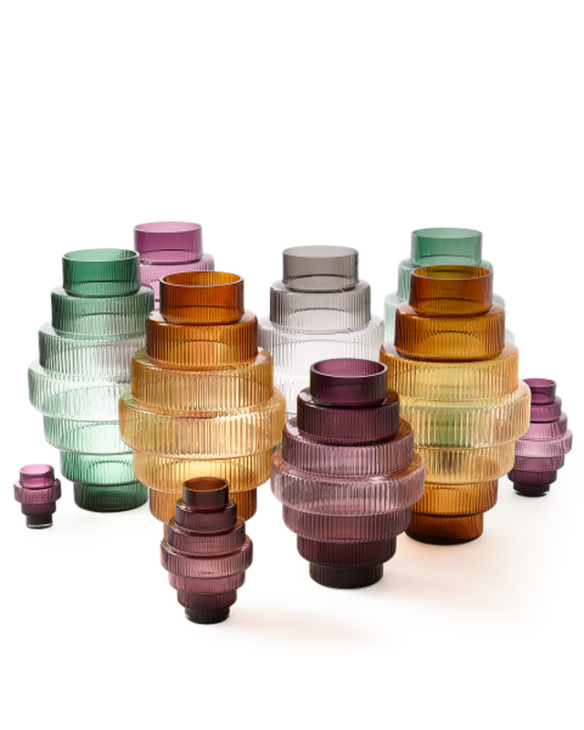 Vase Steps - S, dark purple