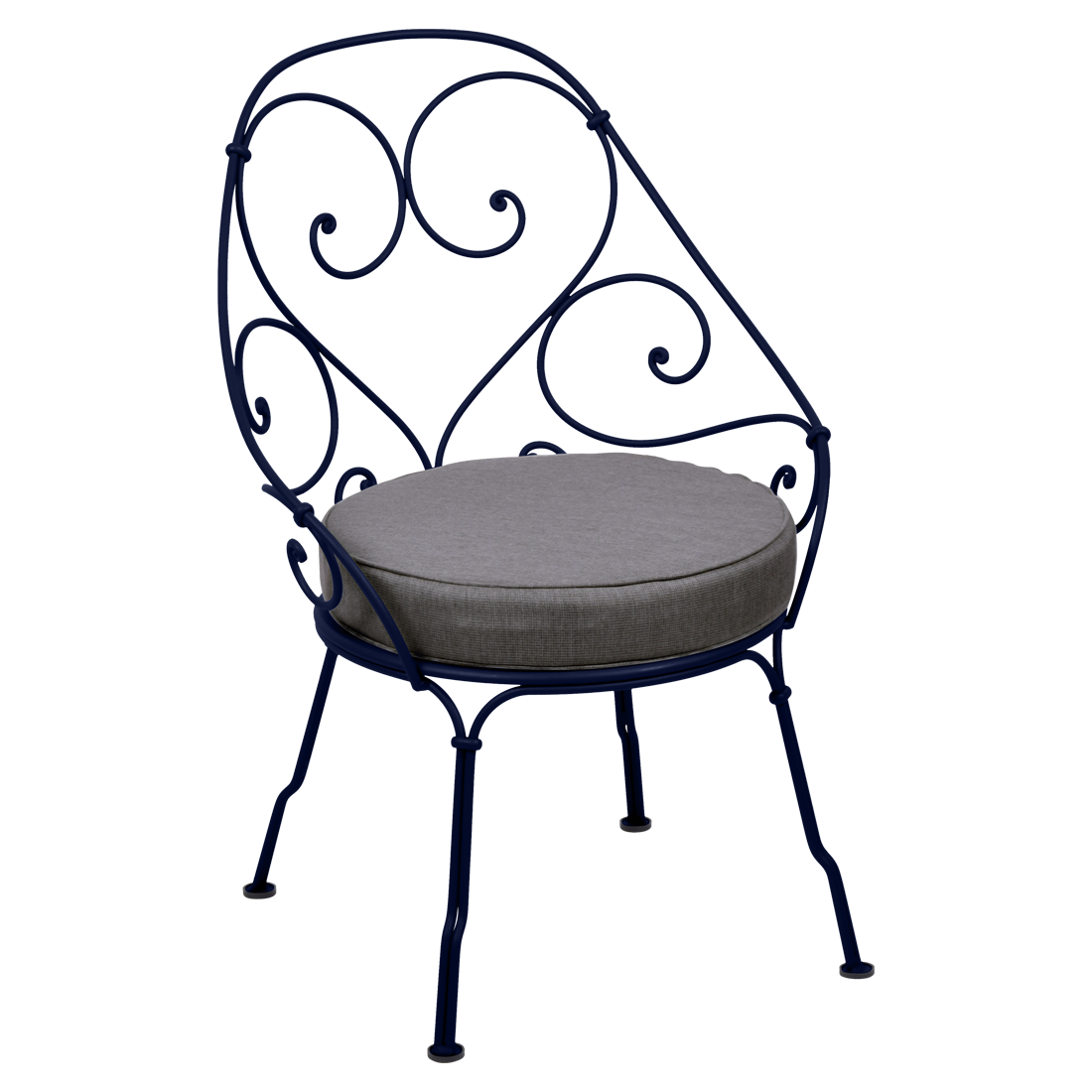 Fauteuil 1900 Cabriolet — Bleu abysse · Gris graphite