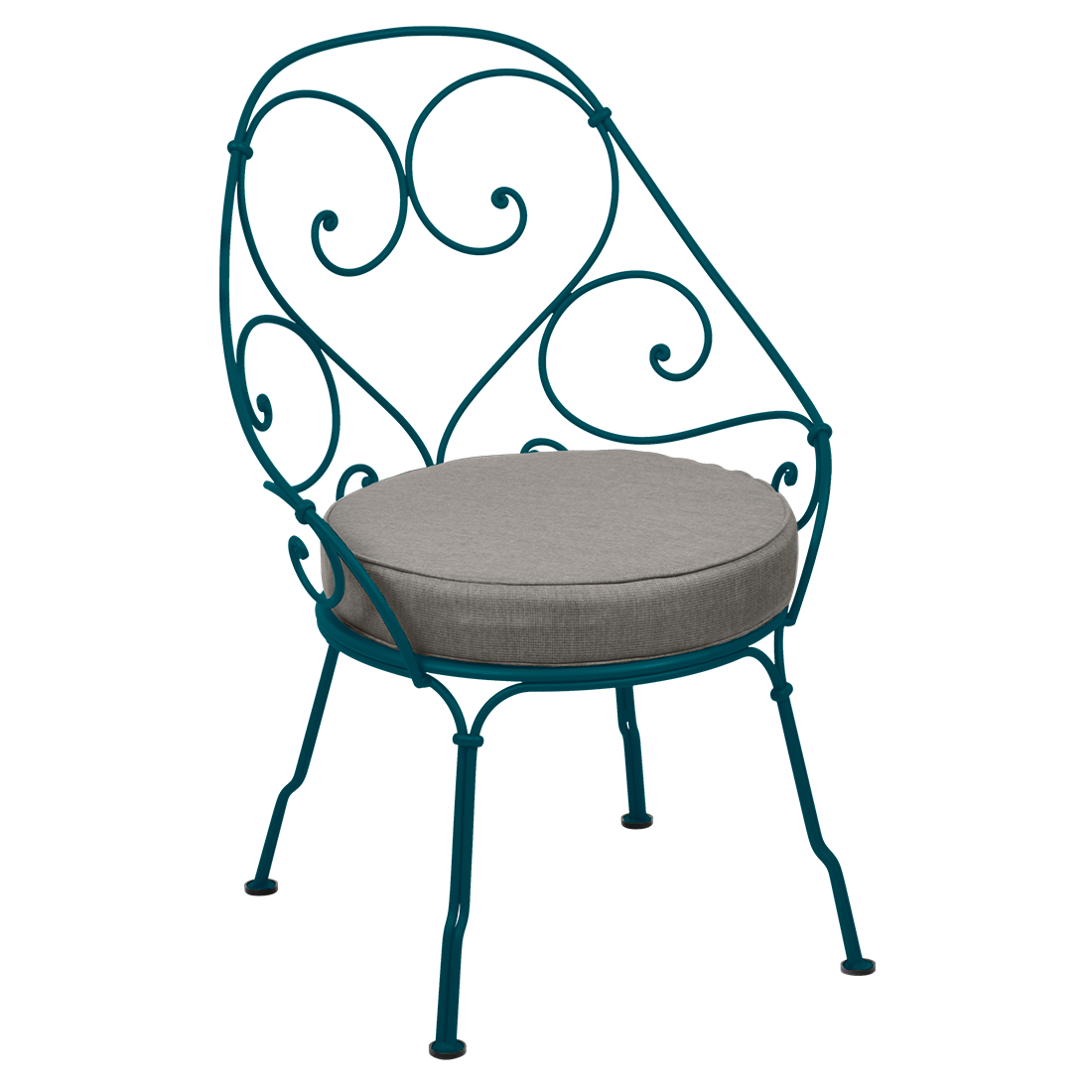 Fauteuil 1900 Cabriolet — Bleu acapulco · Taupe grisé