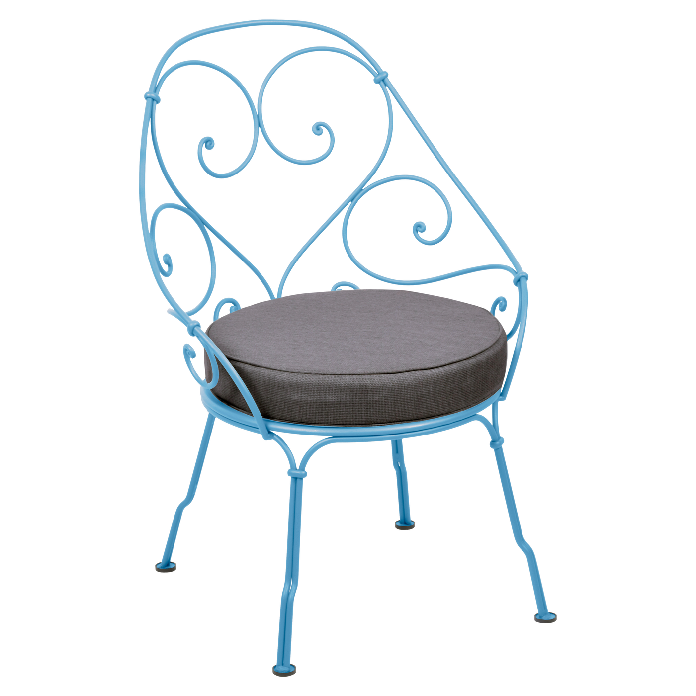 Fauteuil 1900 Cabriolet — Bleu maya · Gris graphite