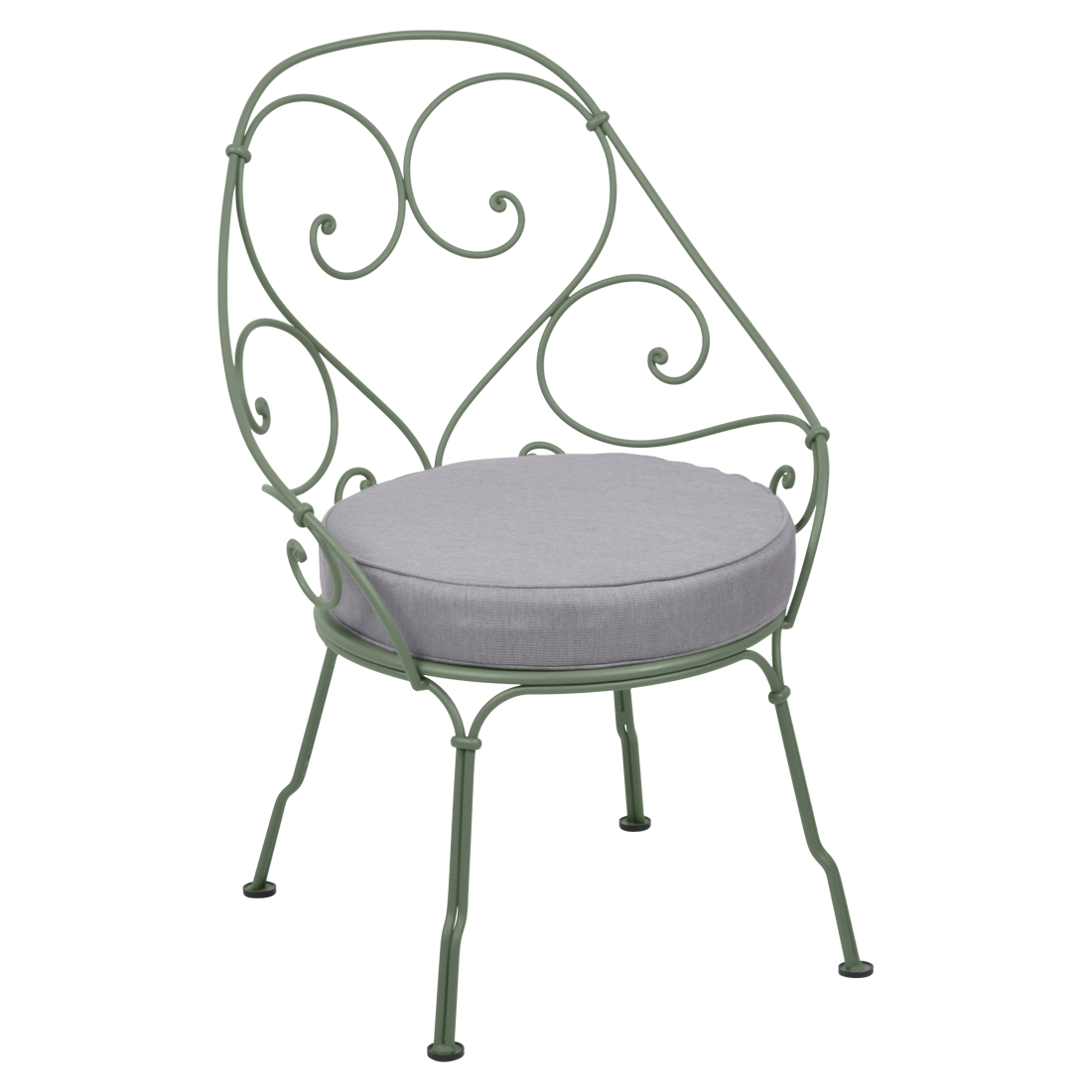 Fauteuil 1900 Cabriolet — Cactus · Gris flanelle