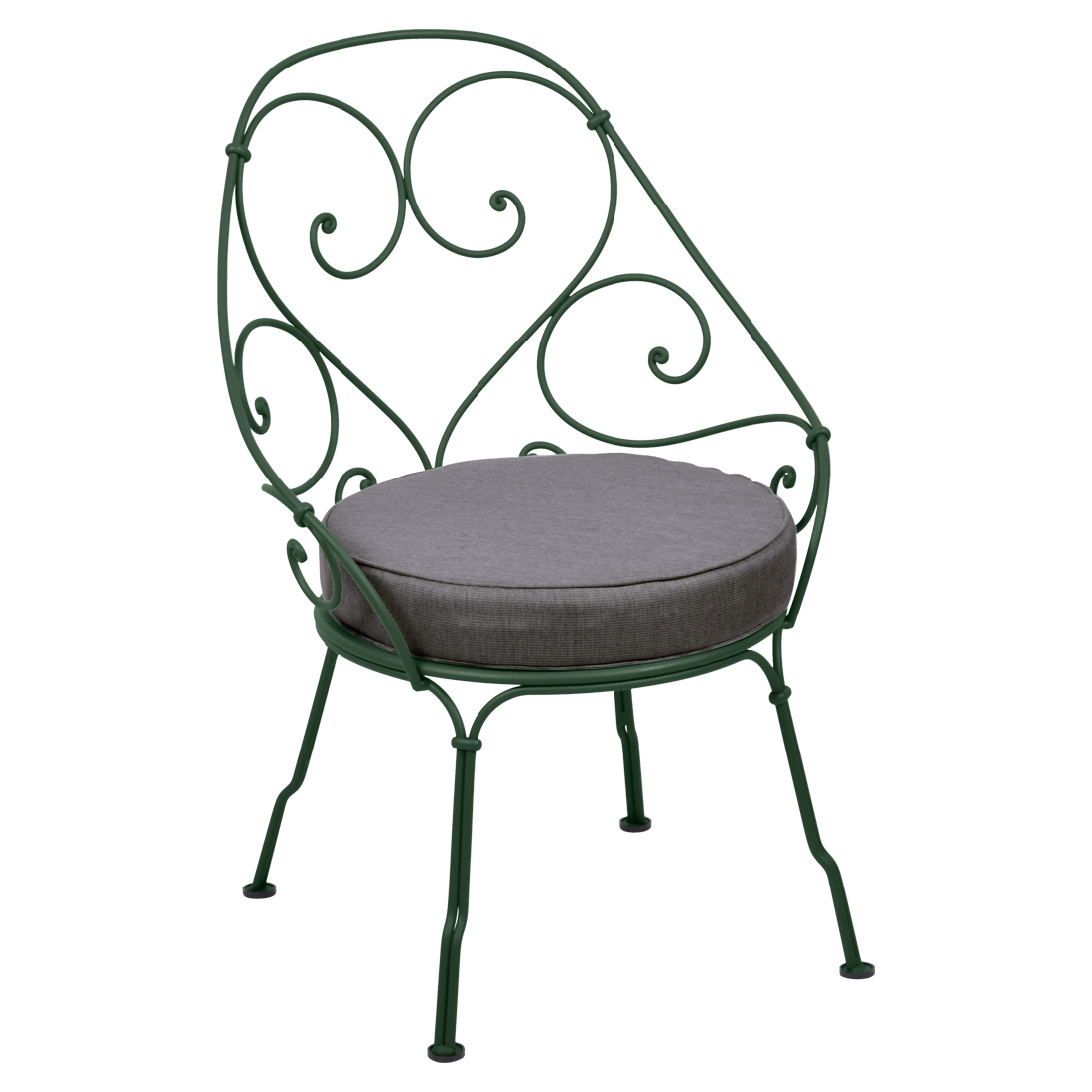 Fauteuil 1900 Cabriolet — Vert cèdre · Gris graphite