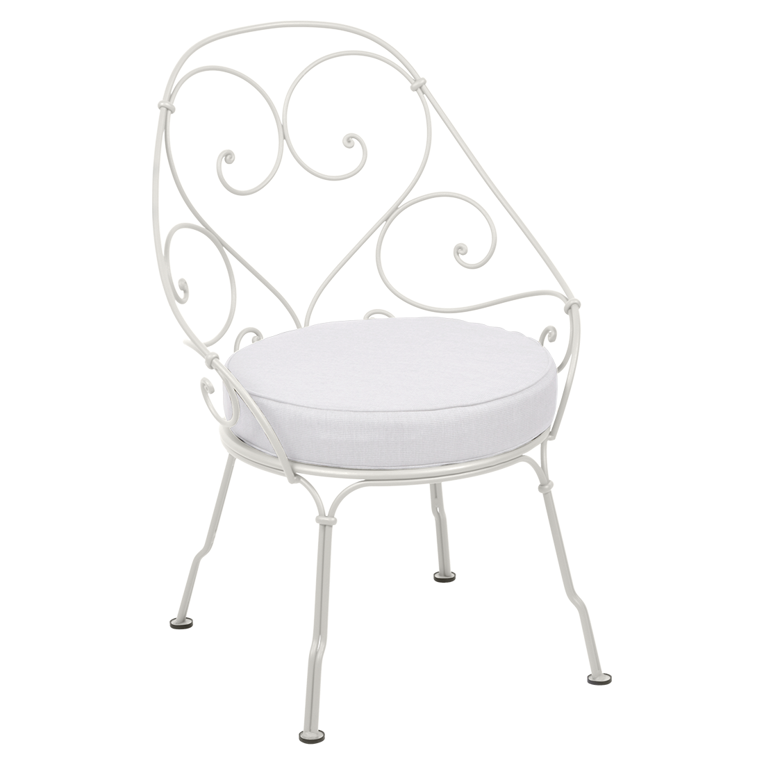 Fauteuil 1900 Cabriolet — Gris argile · Blanc grisé