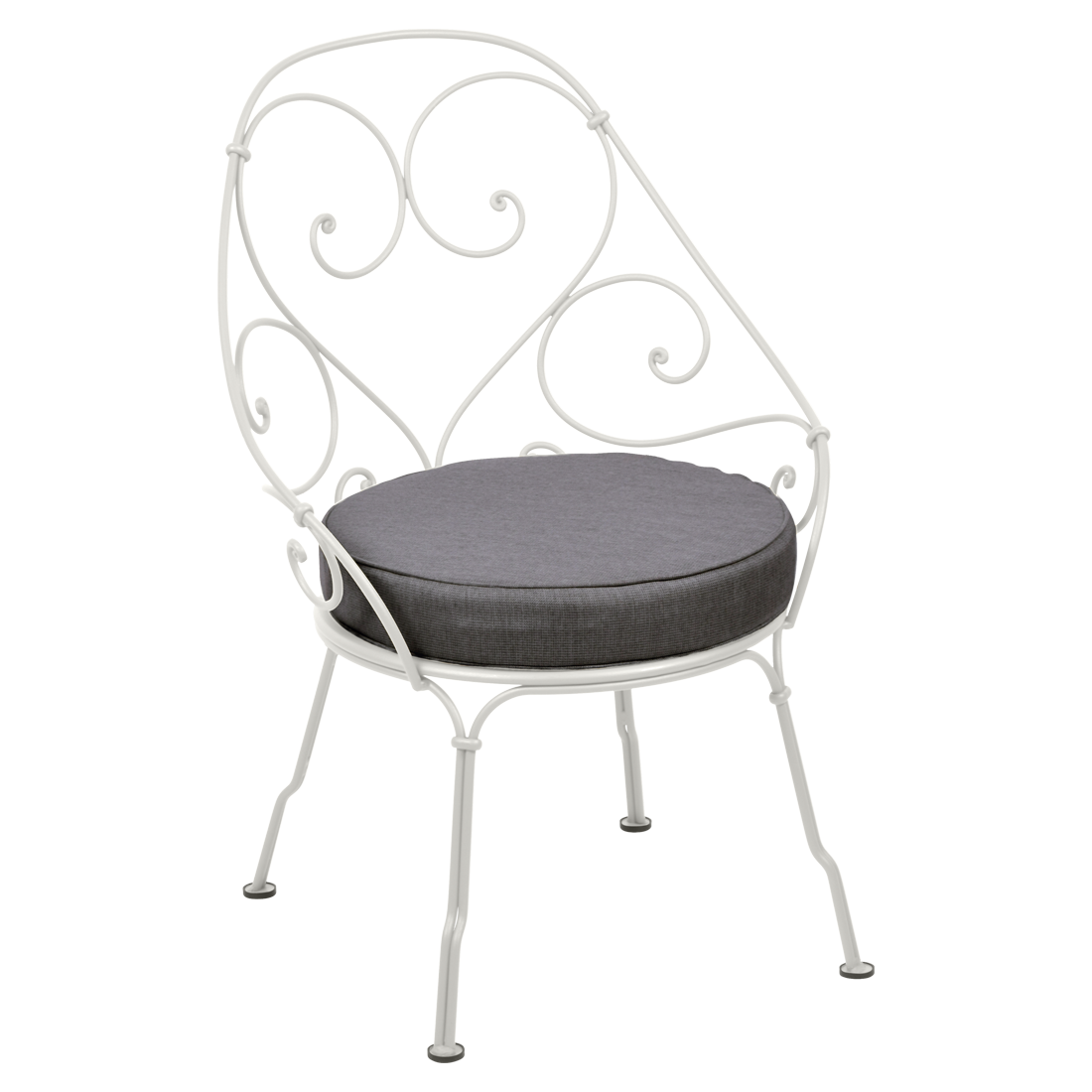 Fauteuil 1900 Cabriolet — Gris argile · Gris graphite