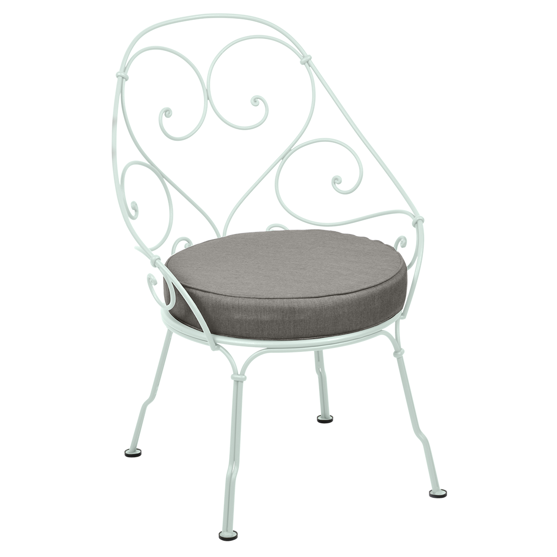 Fauteuil 1900 Cabriolet — Menthe glaciale · Taupe grisé