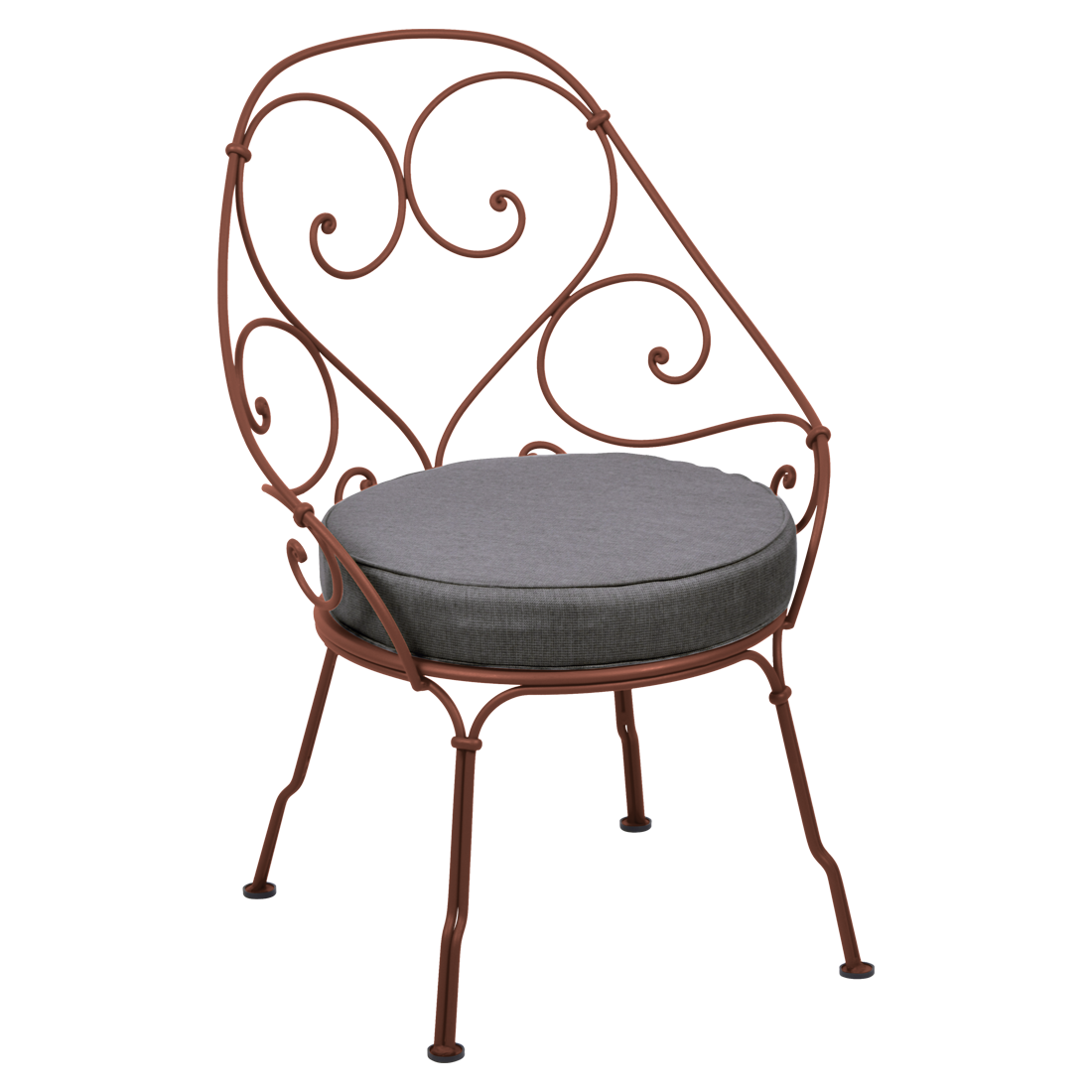 Fauteuil 1900 Cabriolet — Ocre rouge · Gris graphite