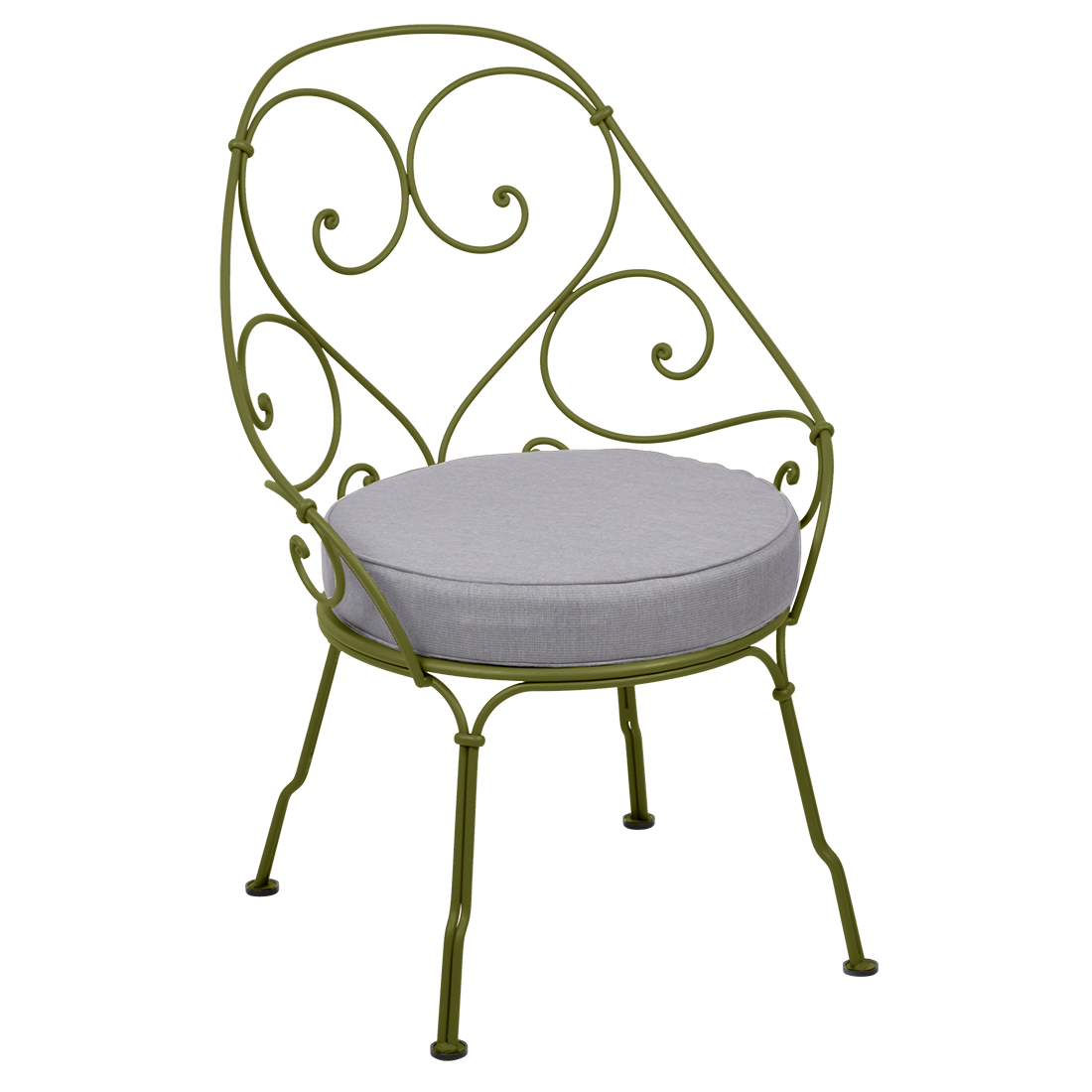 Fauteuil 1900 Cabriolet — Pesto · Gris flanelle