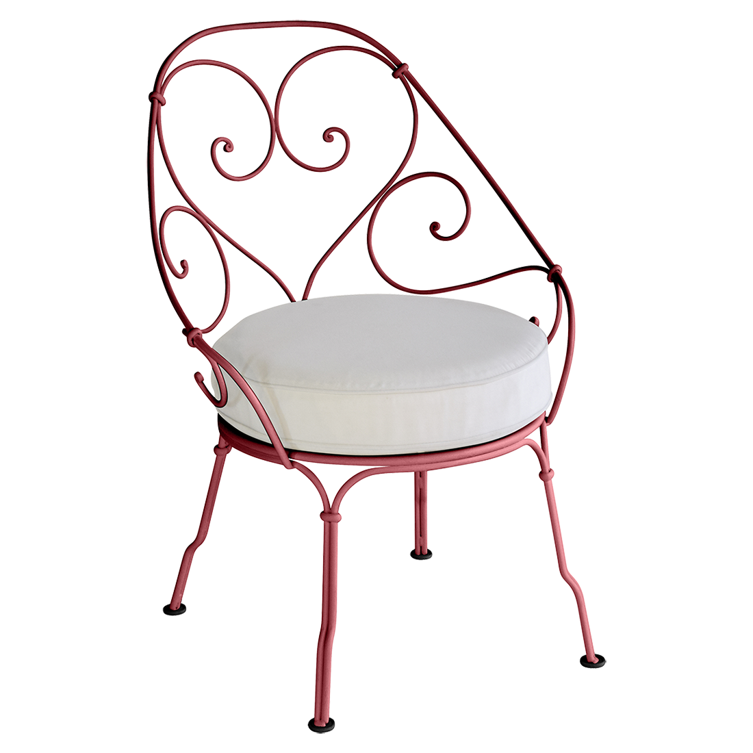 Fauteuil 1900 Cabriolet — Piment · Blanc grisé
