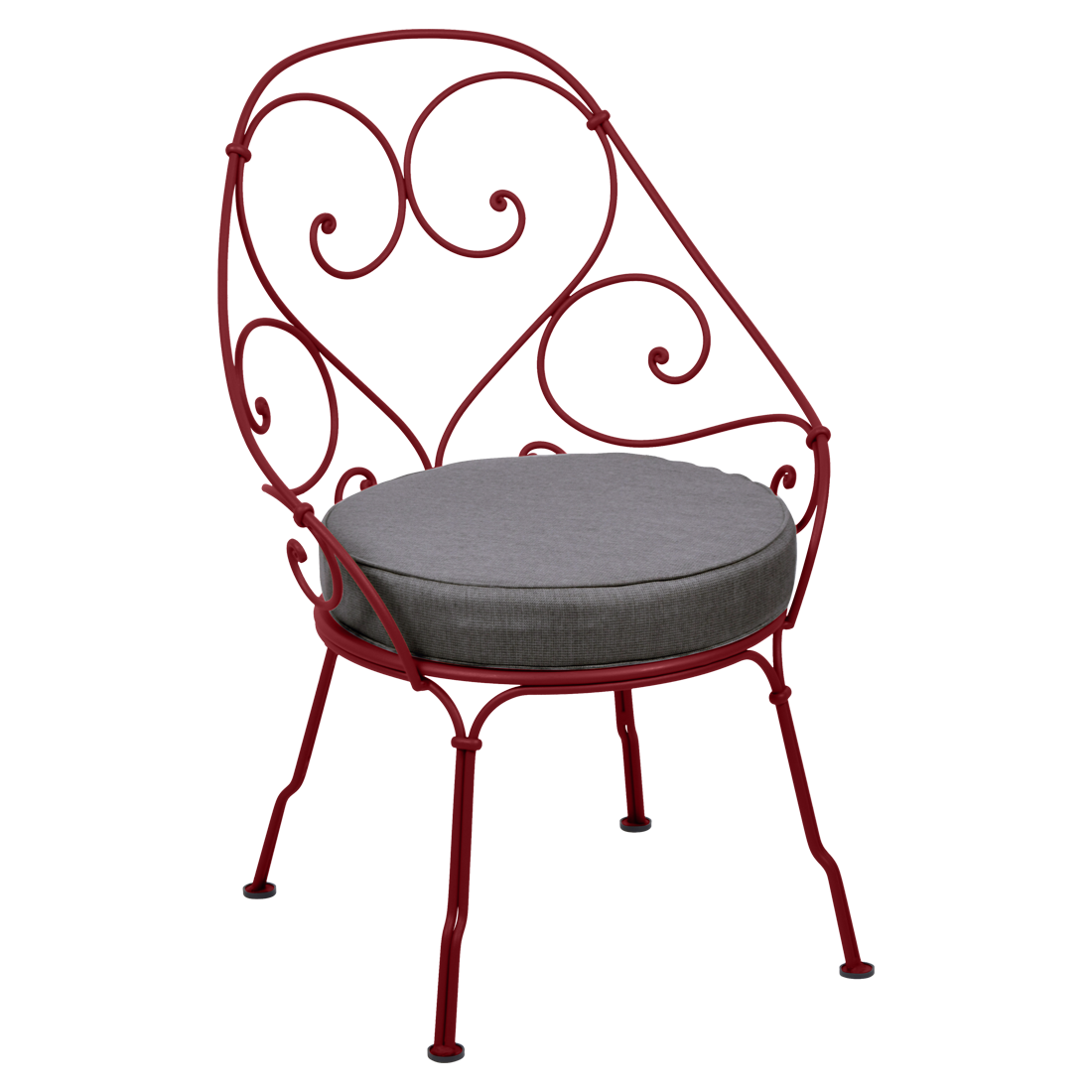 Fauteuil 1900 Cabriolet — Piment · Gris graphite