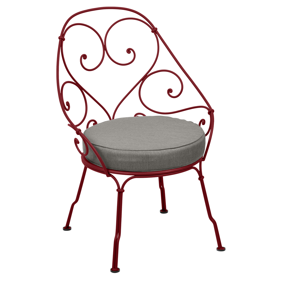 Fauteuil 1900 Cabriolet — Piment · Taupe grisé