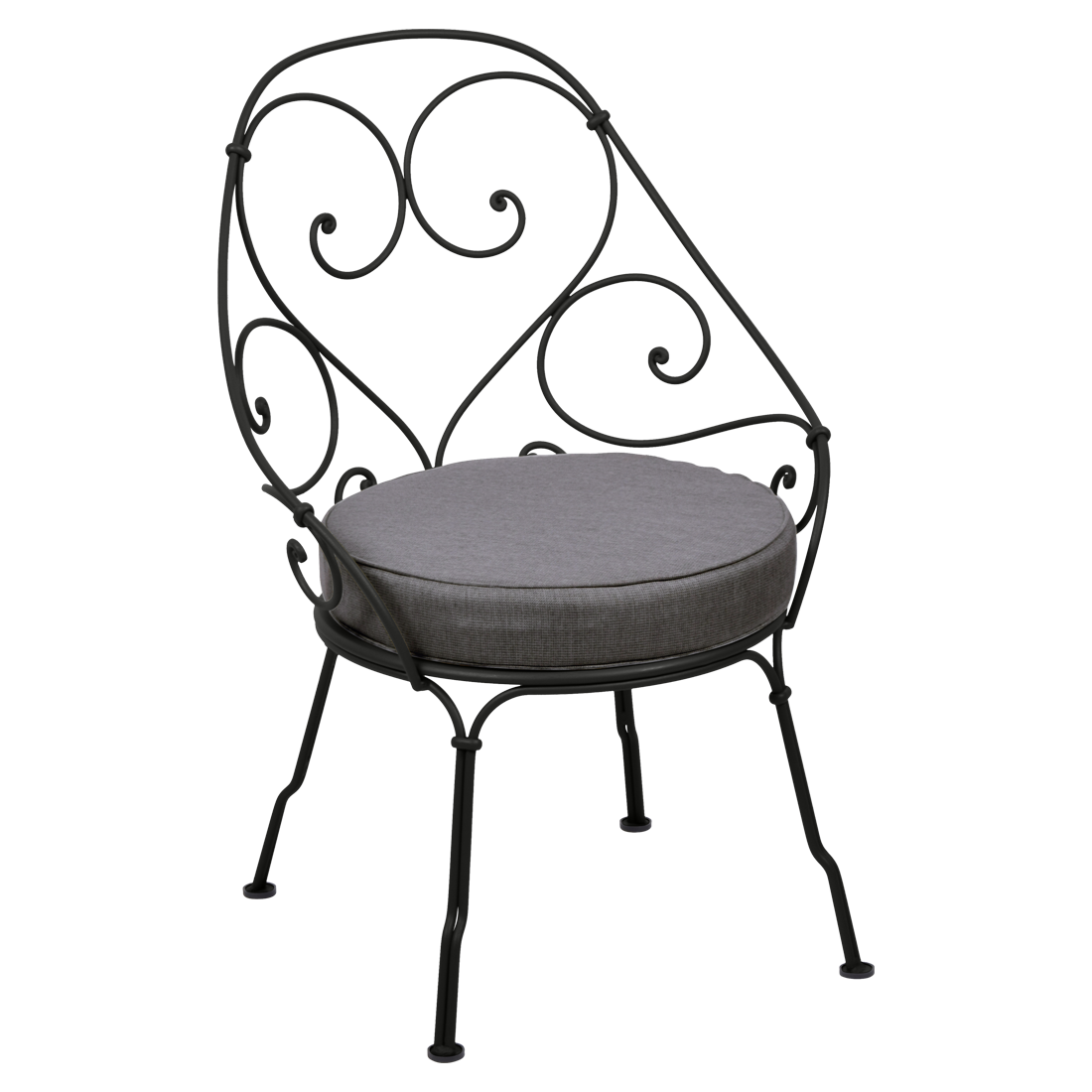 Fauteuil 1900 Cabriolet — Réglisse · Gris graphite