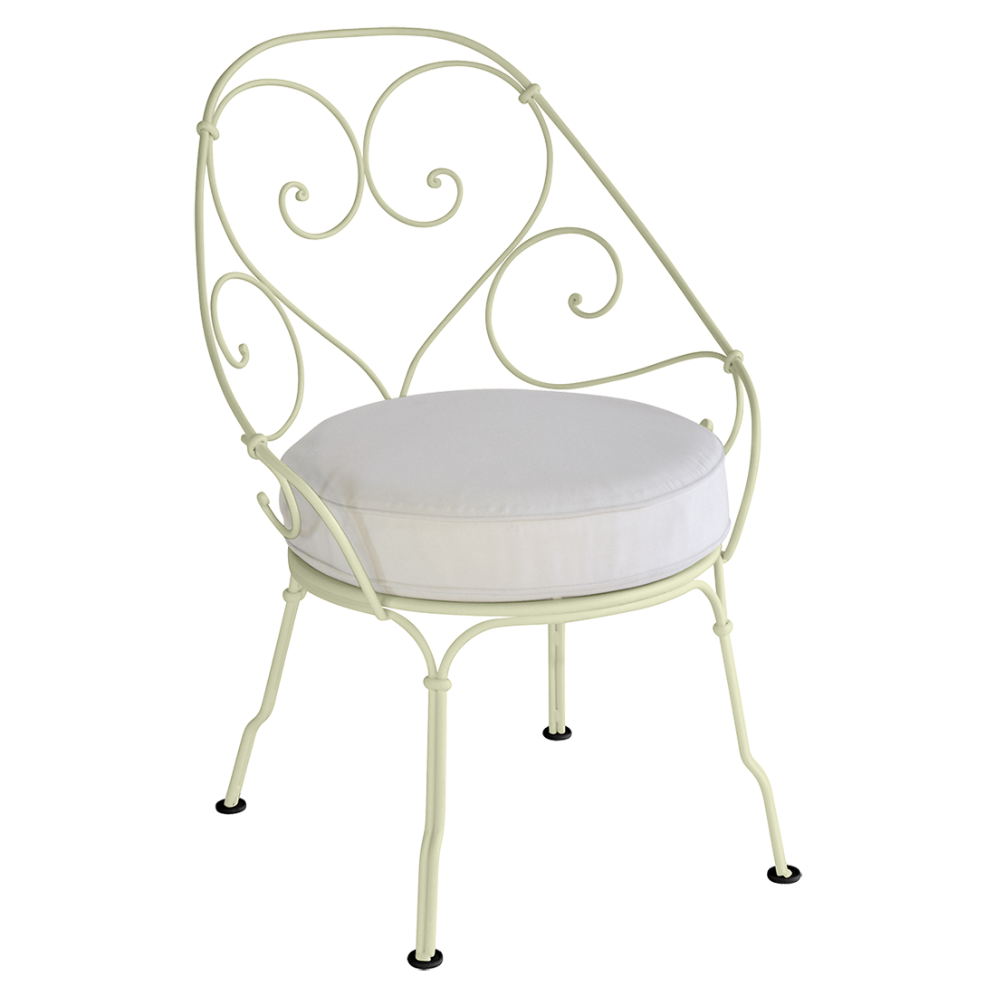 Fauteuil 1900 Cabriolet — Vert tilleul · Blanc grisé