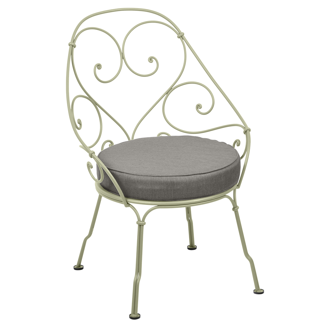 Fauteuil 1900 Cabriolet — Vert tilleul · Taupe grisé