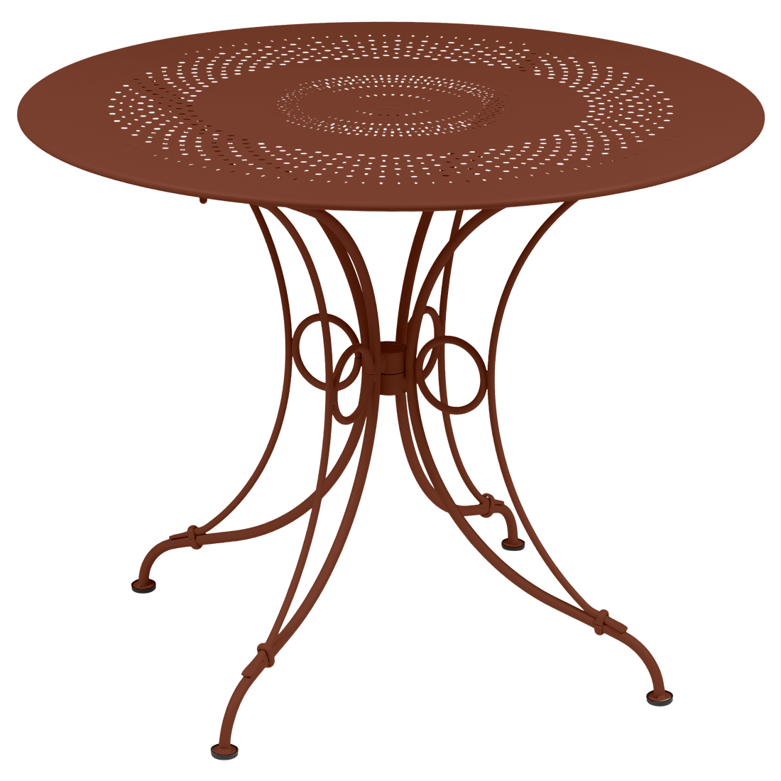 Table 1900 Ø 96 cm — Ocre rouge