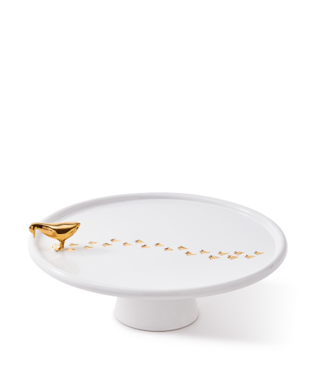 Assiette Walking Duck, gold