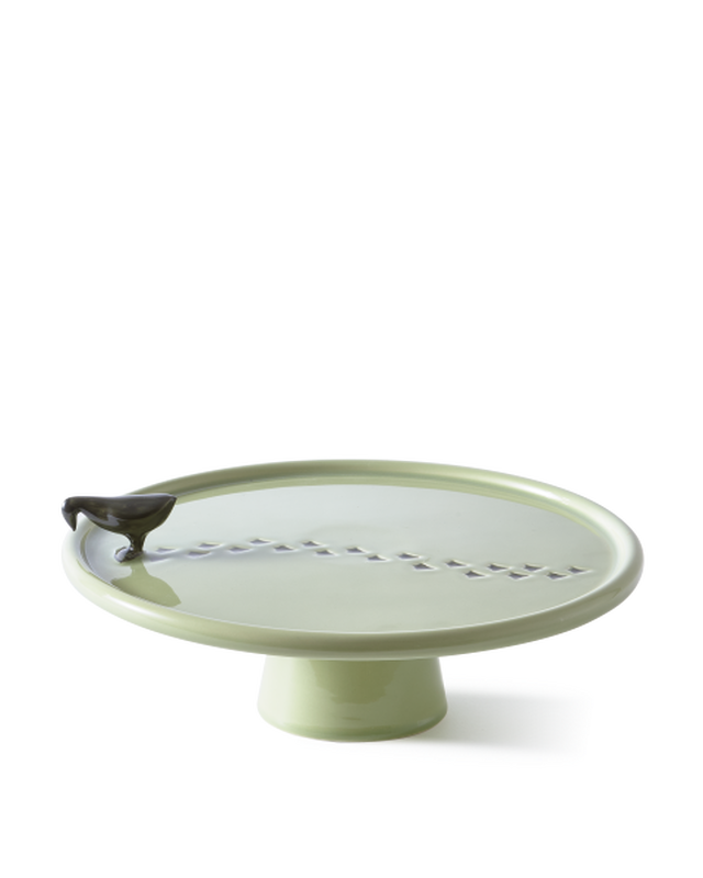 Assiette Walking Duck, green grey