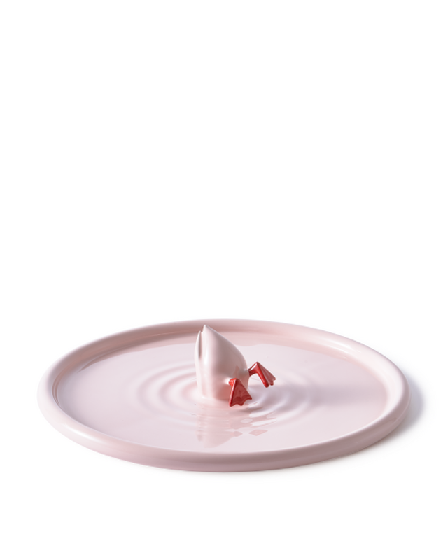 Assiette Diving Duck, light pink