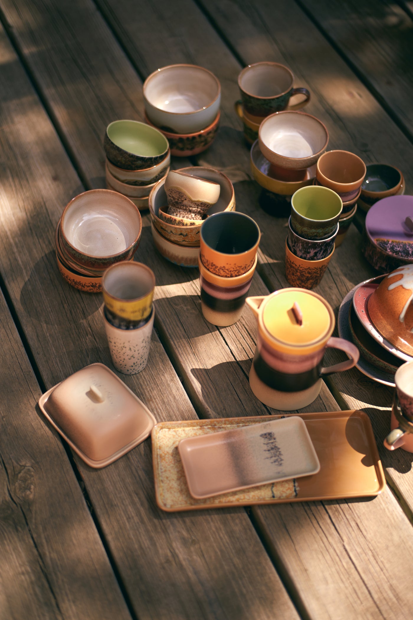 Plateau à gâteau 70s Ceramics