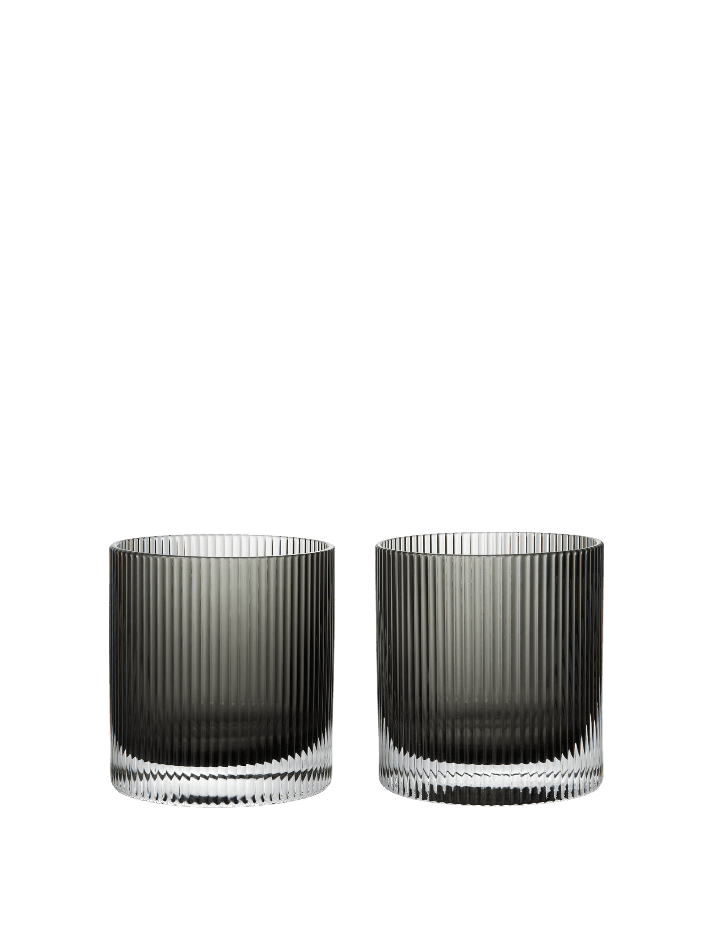 Verre à whisky Ripple (Lot de 2), Smoked grey