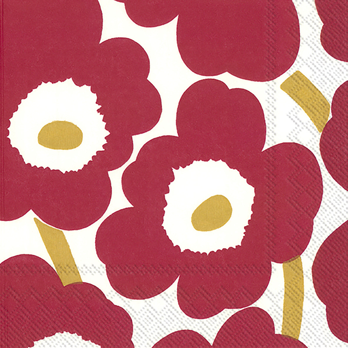 Serviette Unikko — Dark Red Gold