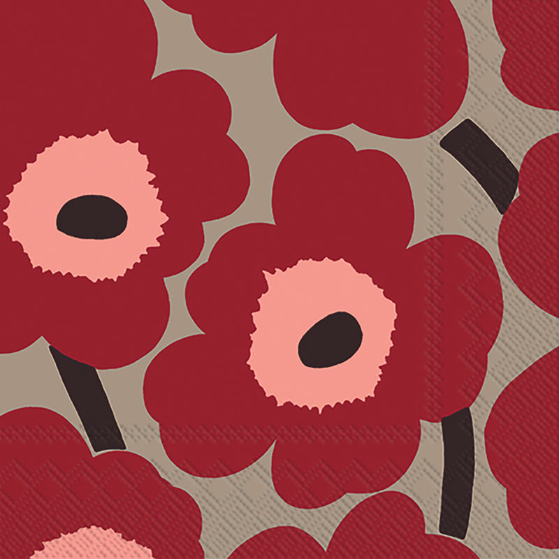 Serviette Unikko — Red Linen