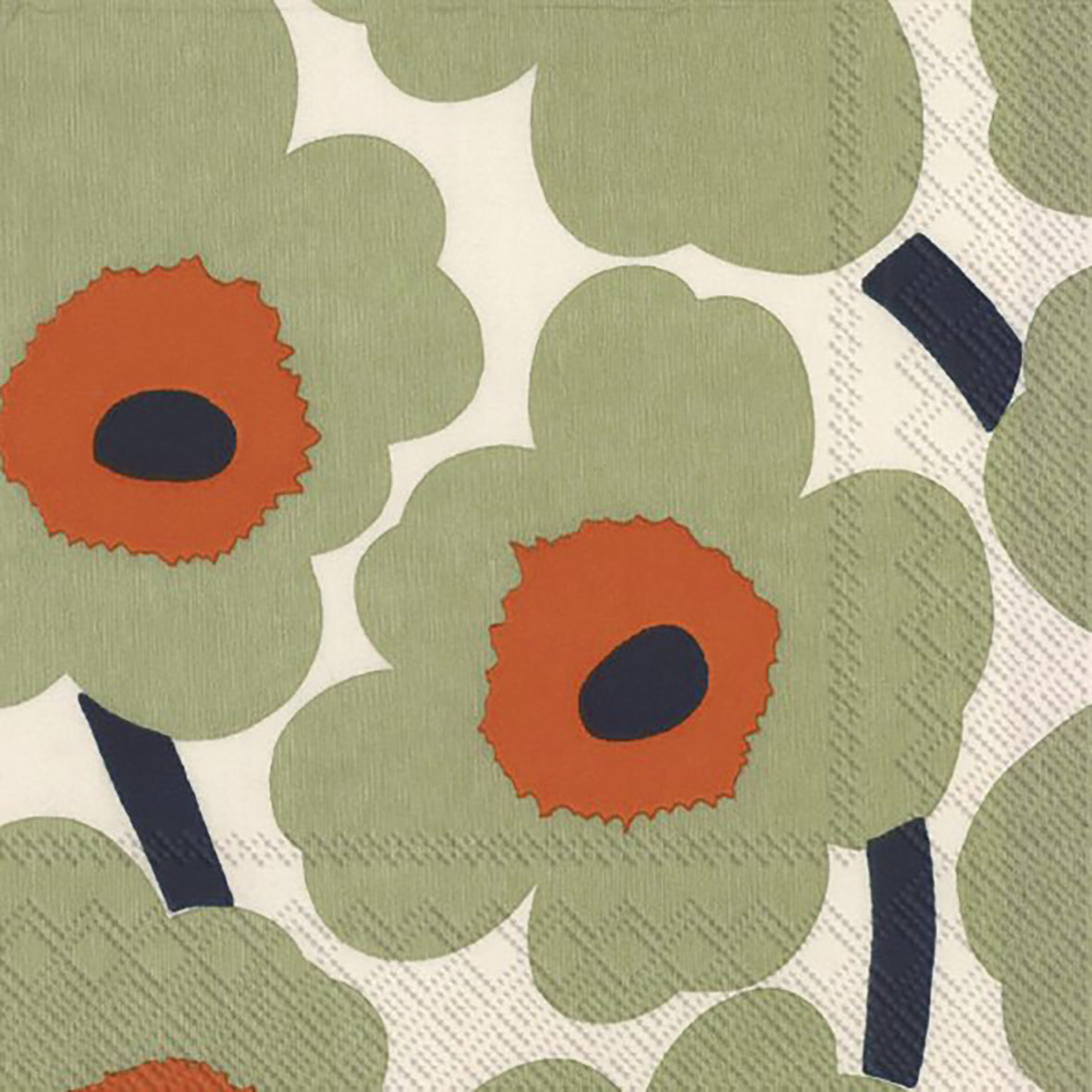 Serviette Unikko — Cream Orange