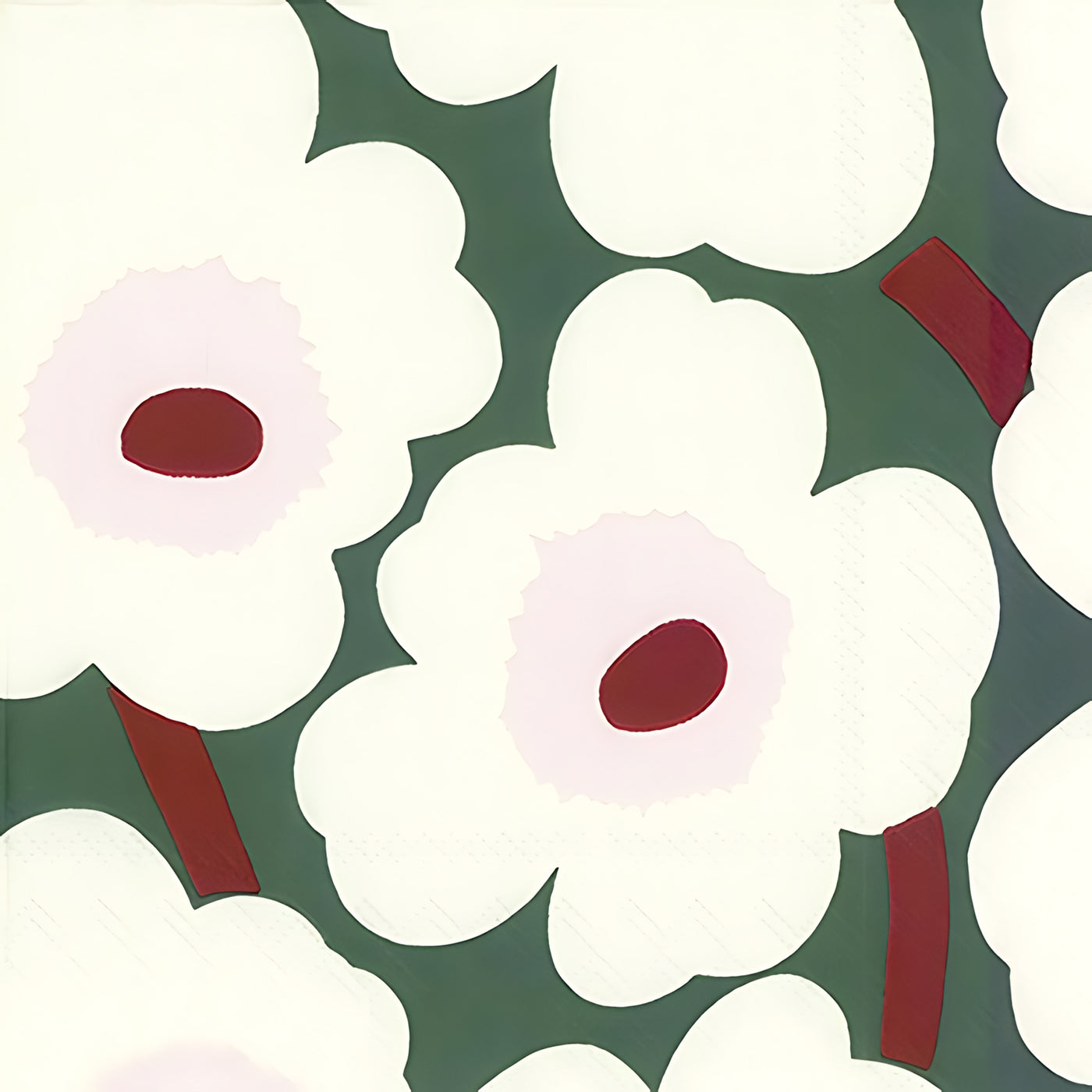 Serviette Unikko — Green Cream