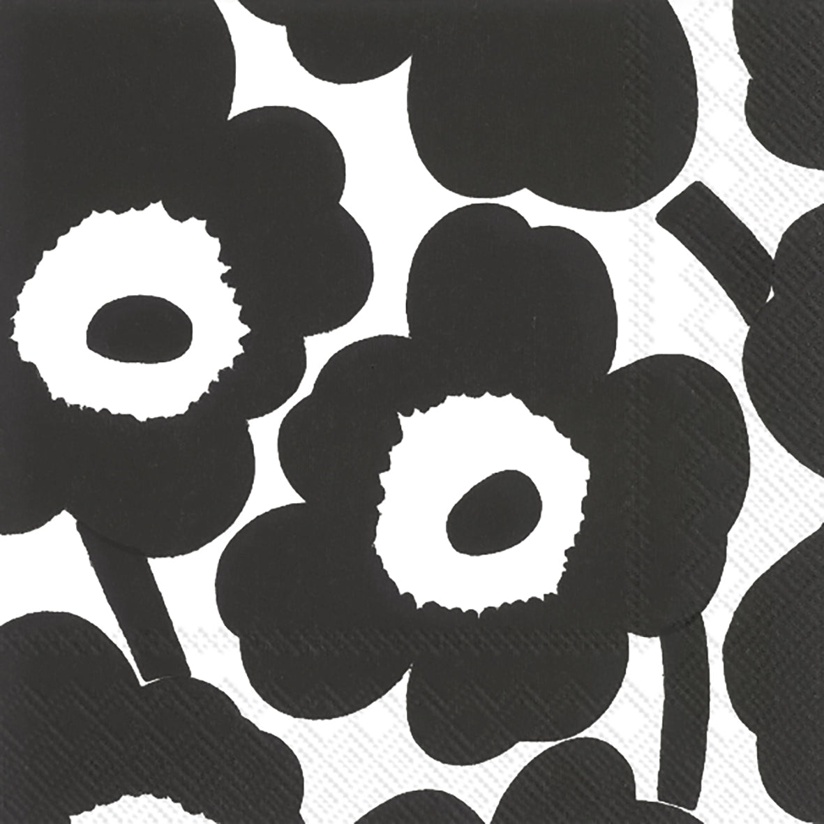 Serviette Unikko — Black White