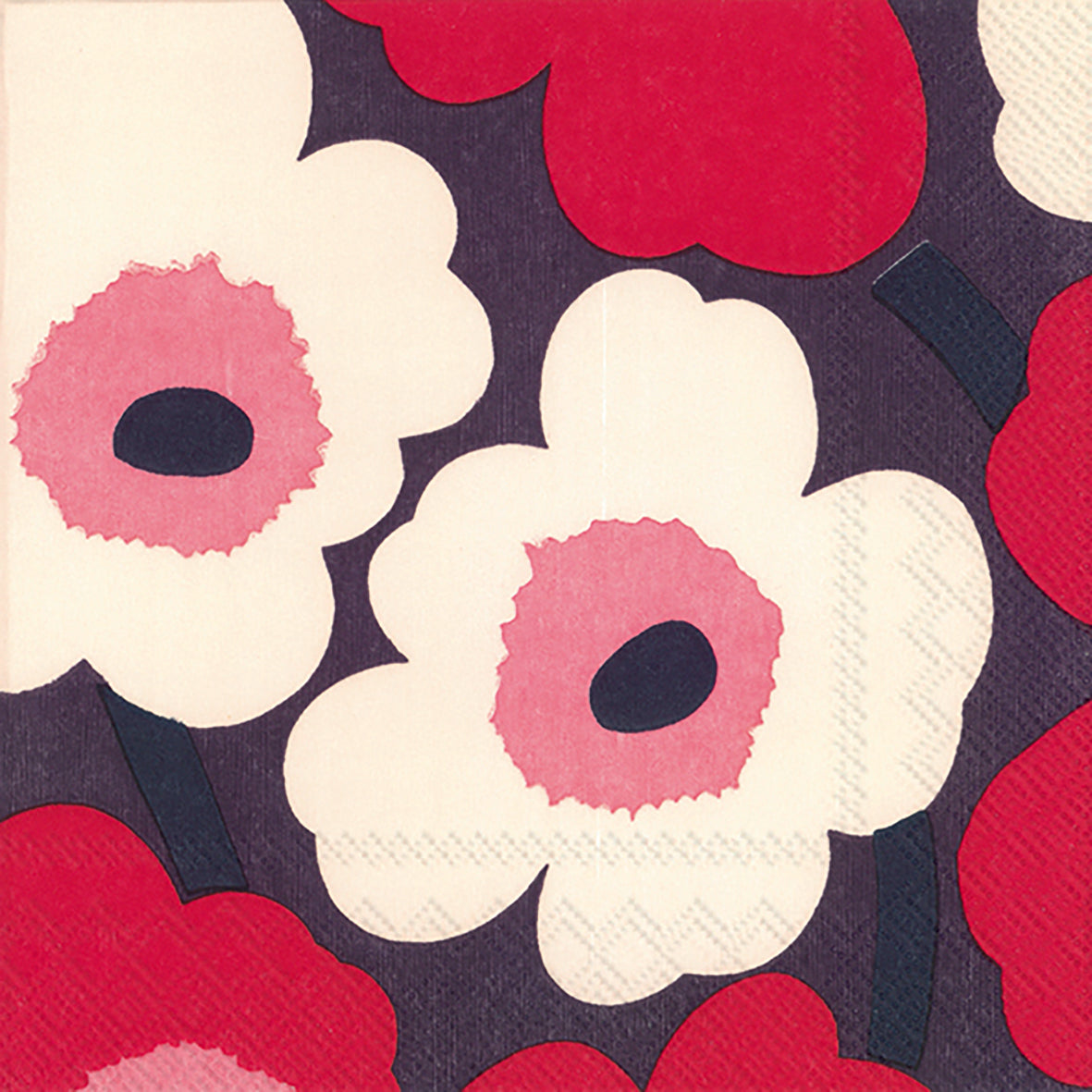 Serviette Unikko — Red Cream