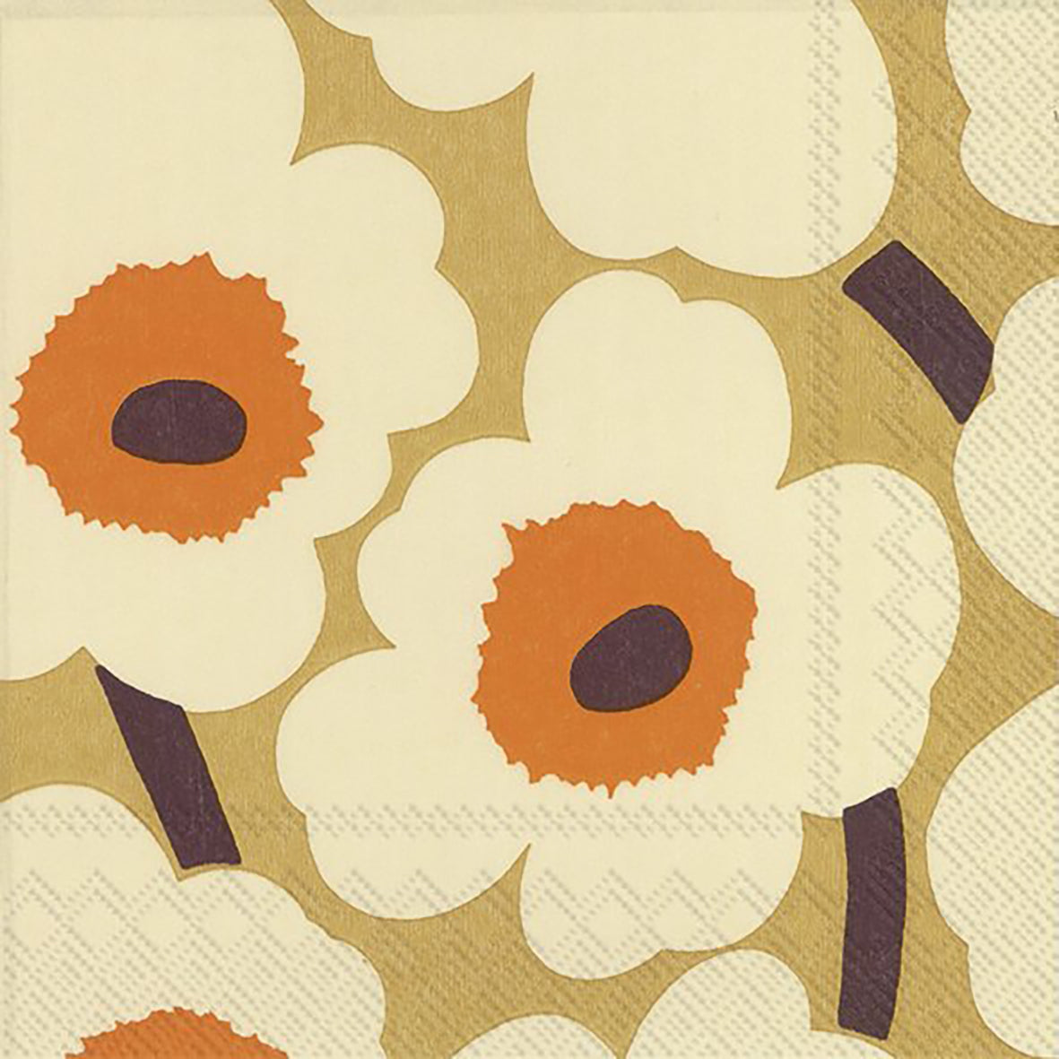 Serviette Unikko — Orange Cream