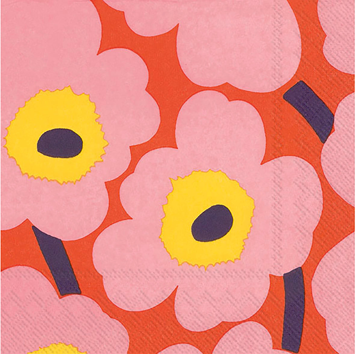Serviette Unikko — Rose Orange