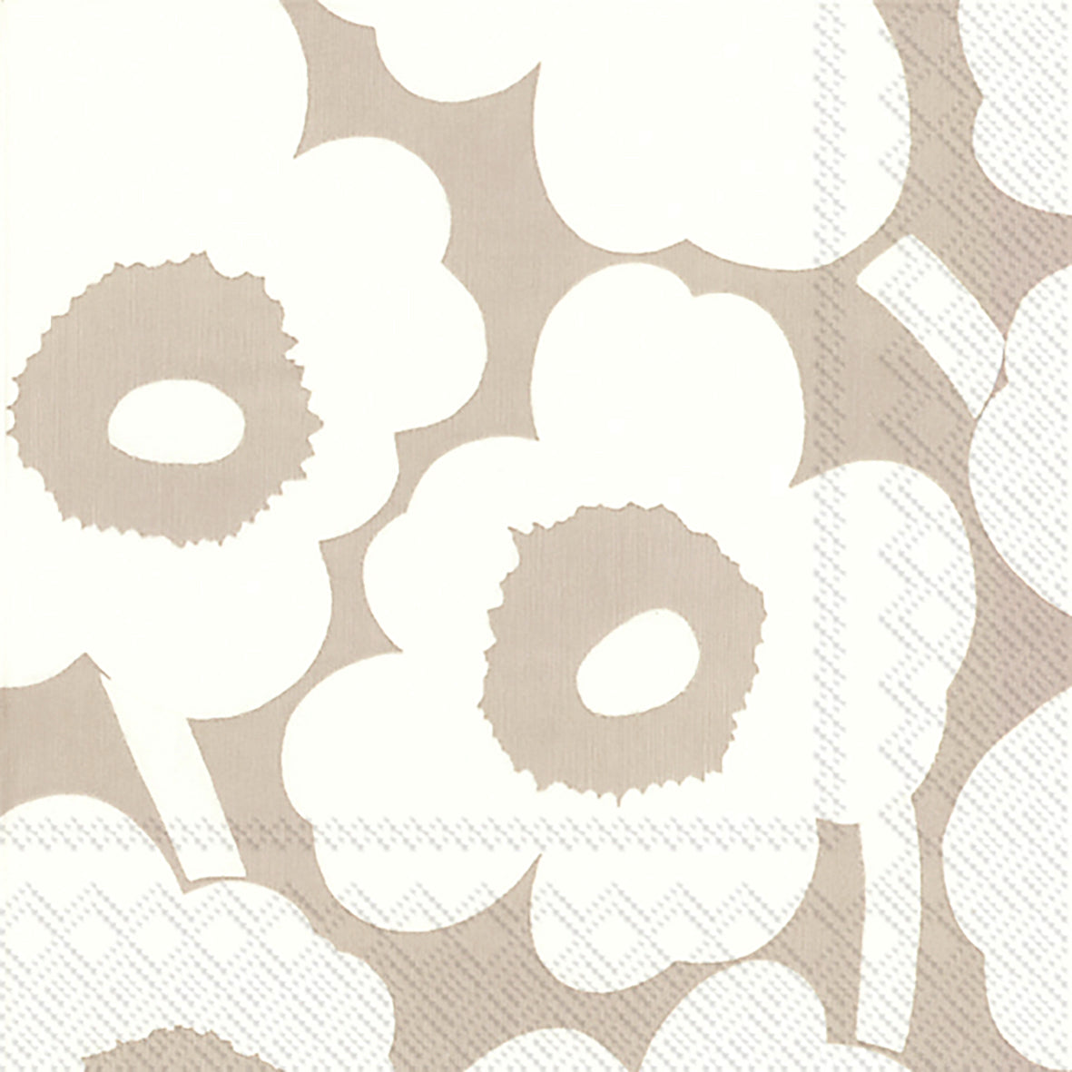 Serviette Unikko — Linen Cream
