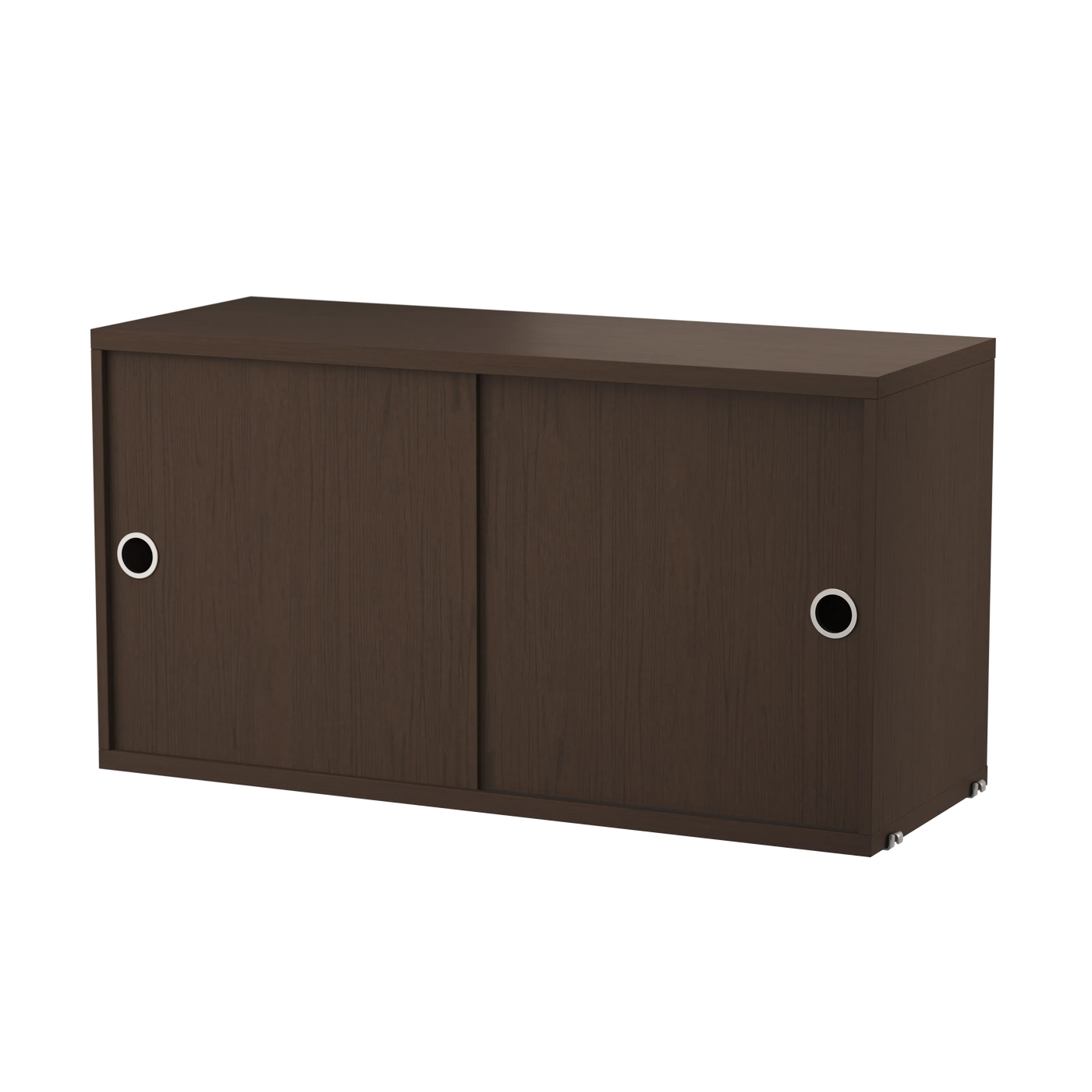 Armoire String System portes coulissantes — Chêne foncé · 78 × 42 × 30 cm