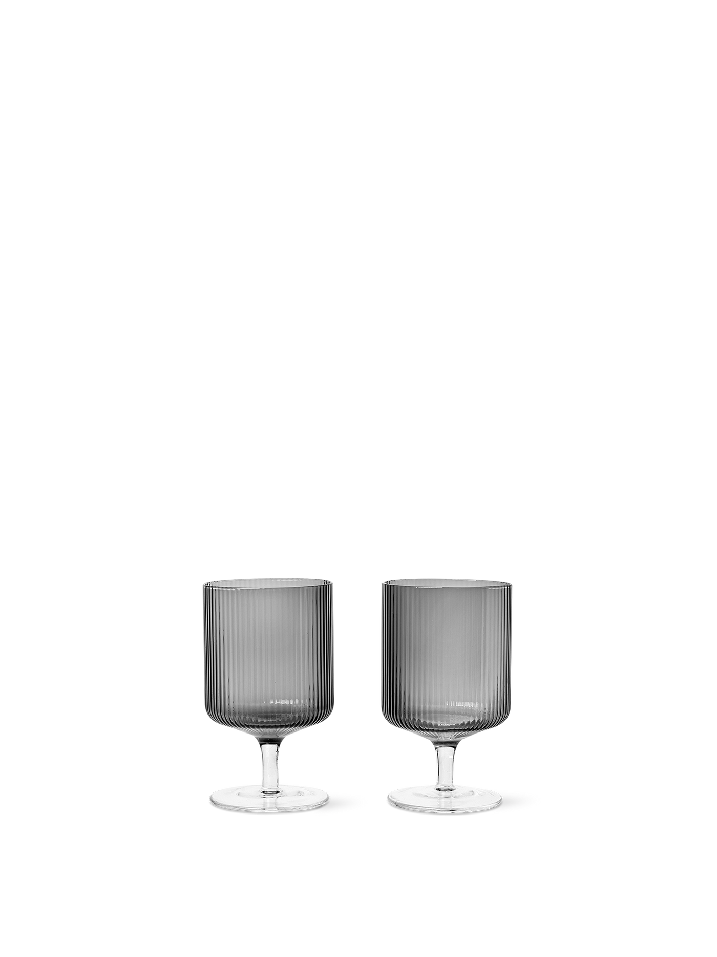 Verre à vin Ripple (Lot de 2), Smoked grey