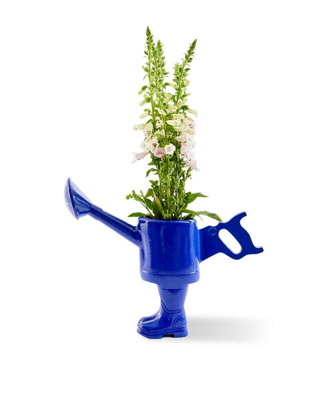 Sculpture Walking Watering Object, dark blue