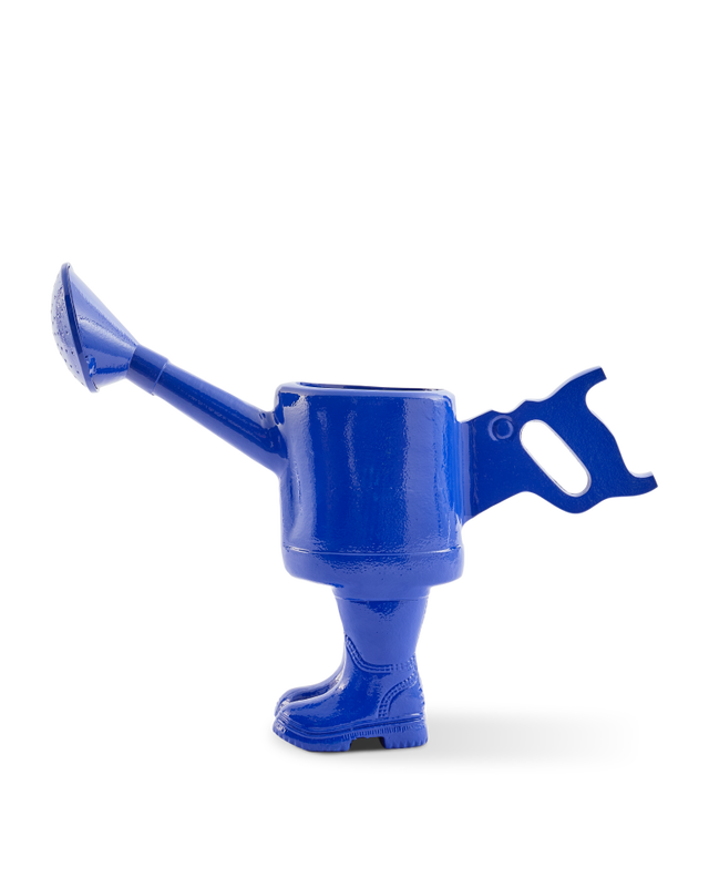 Sculpture Walking Watering Object, dark blue