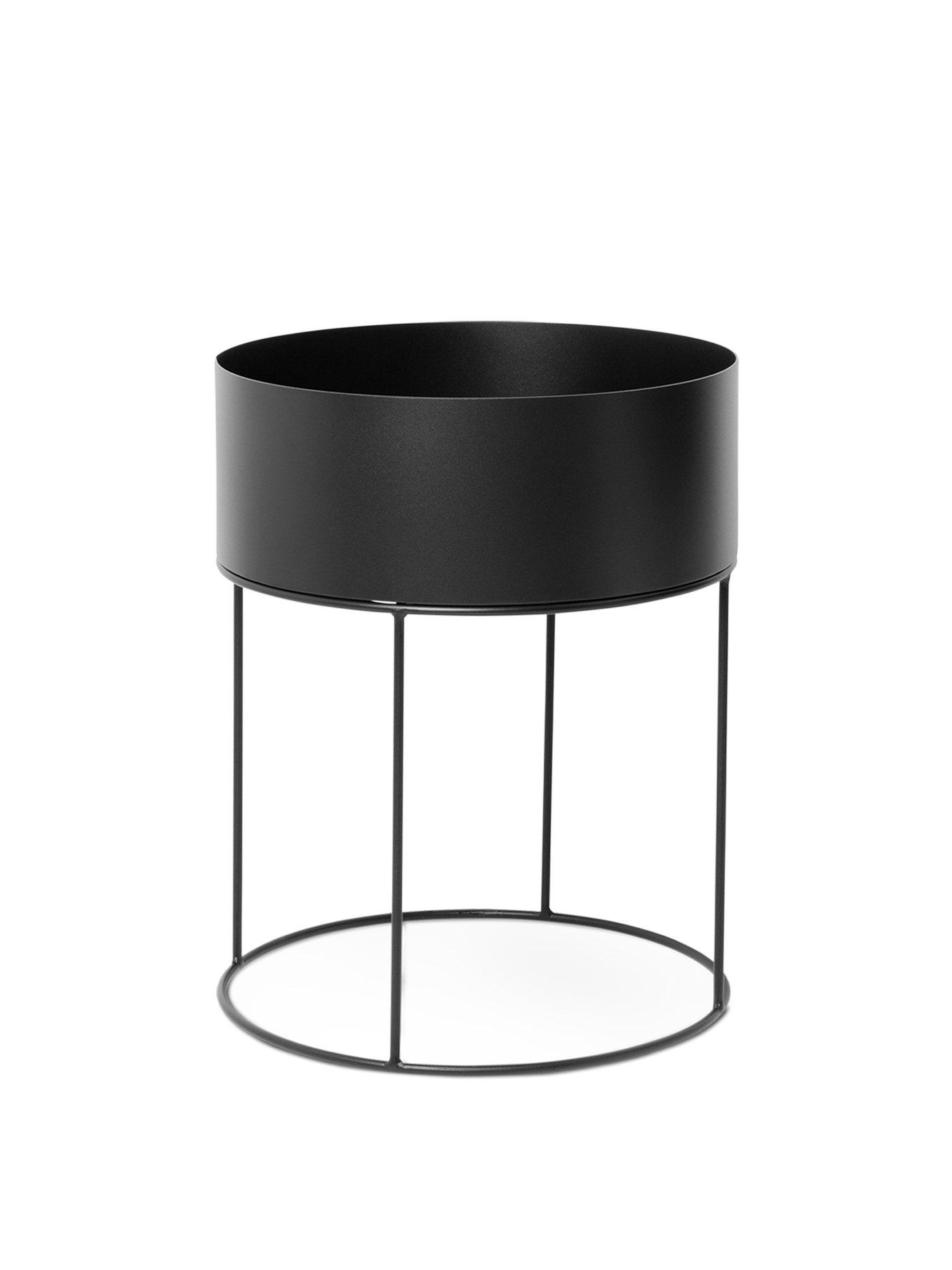 Jardinière ronde Plant Box, Noir