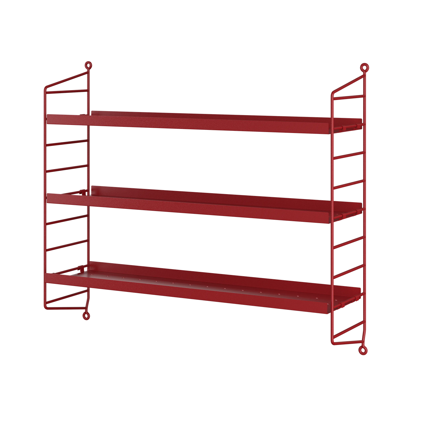 Étagère murale String Pocket Métal — Rouge Oxtorgsröd