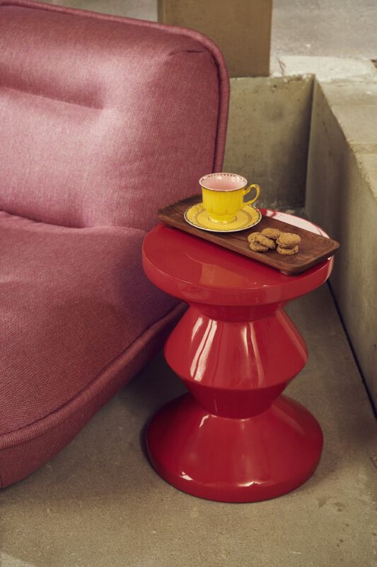 Tabouret Zig Zag, rust red