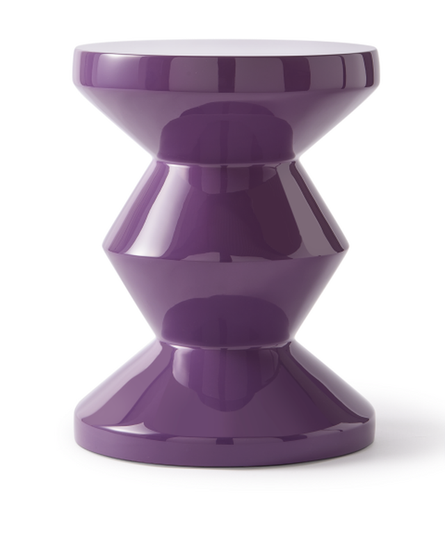Tabouret Zig Zag, dark purple