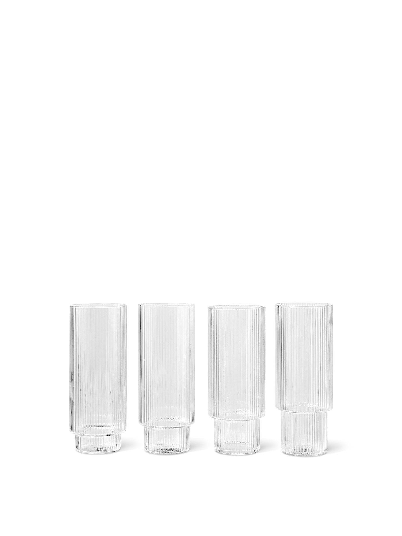 Verre à eau Ripple grand (Set de 4), Clear