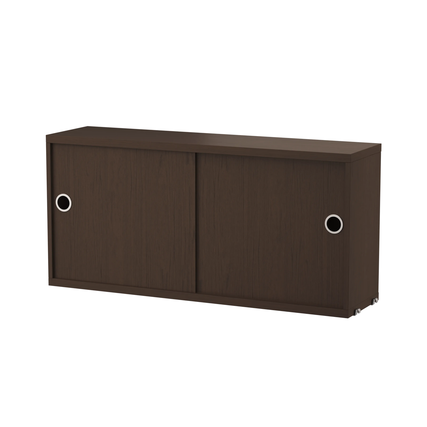 Armoire String System portes coulissantes — Chêne foncé · 78 × 37 × 20 cm