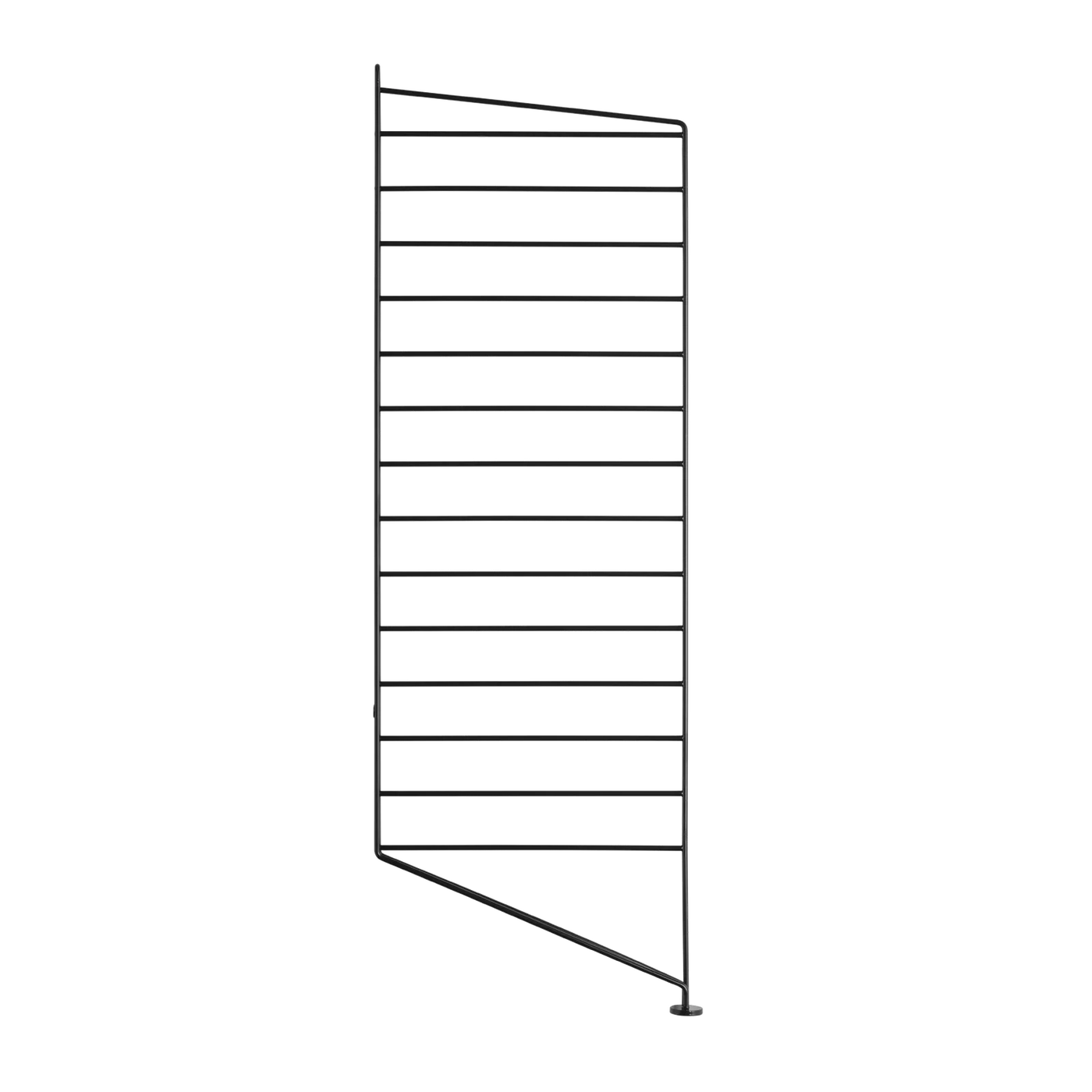 Montant au sol String System — Noir · H 85 × P 30 cm · Lot de 2