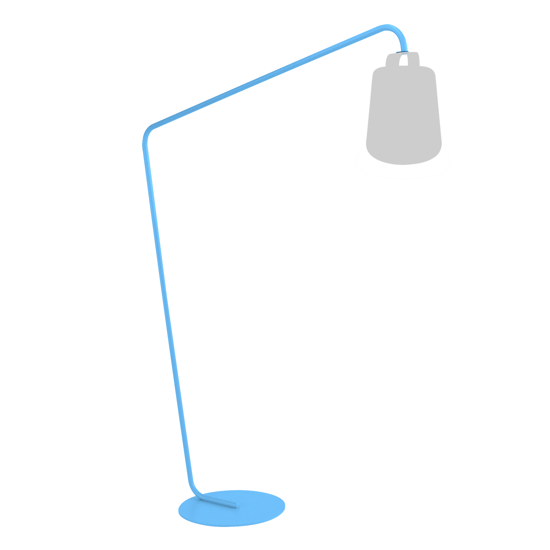 Lampe Balad Pied Déporté — Bleu maya