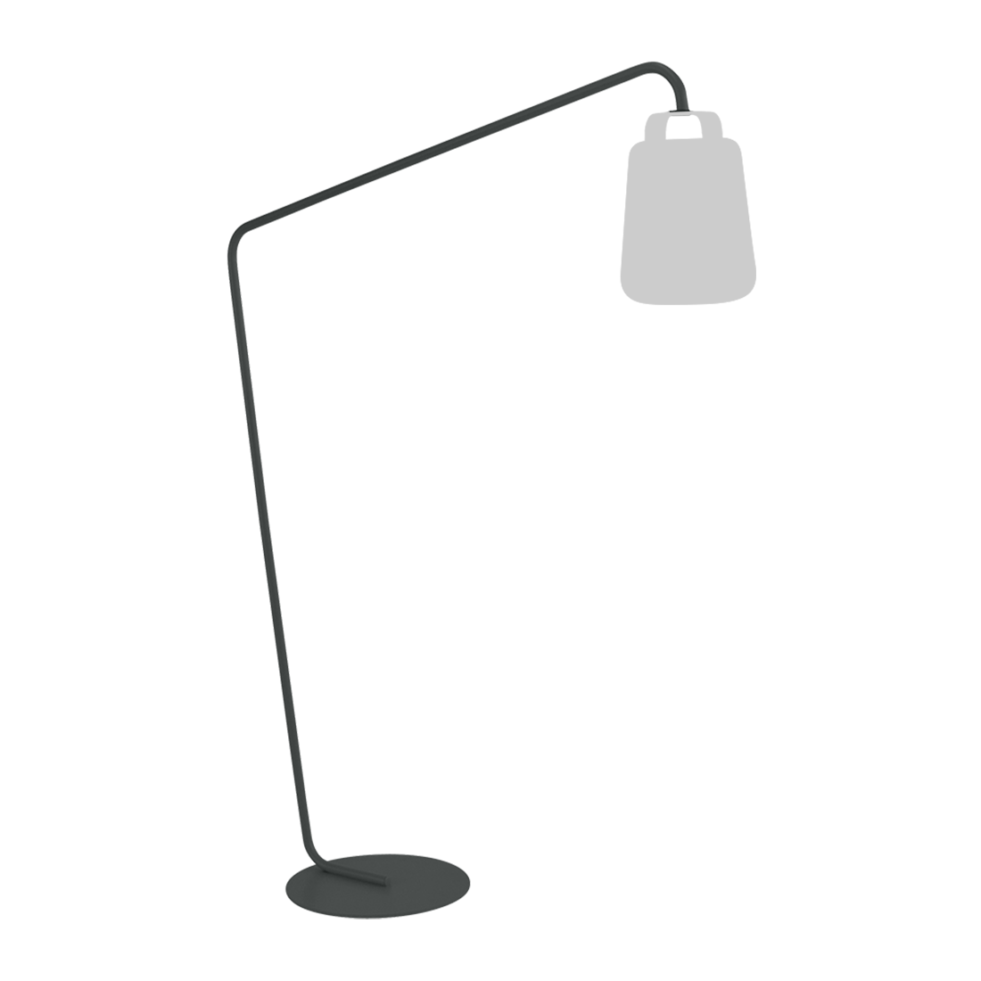 Lampe Balad Pied Déporté — Carbone