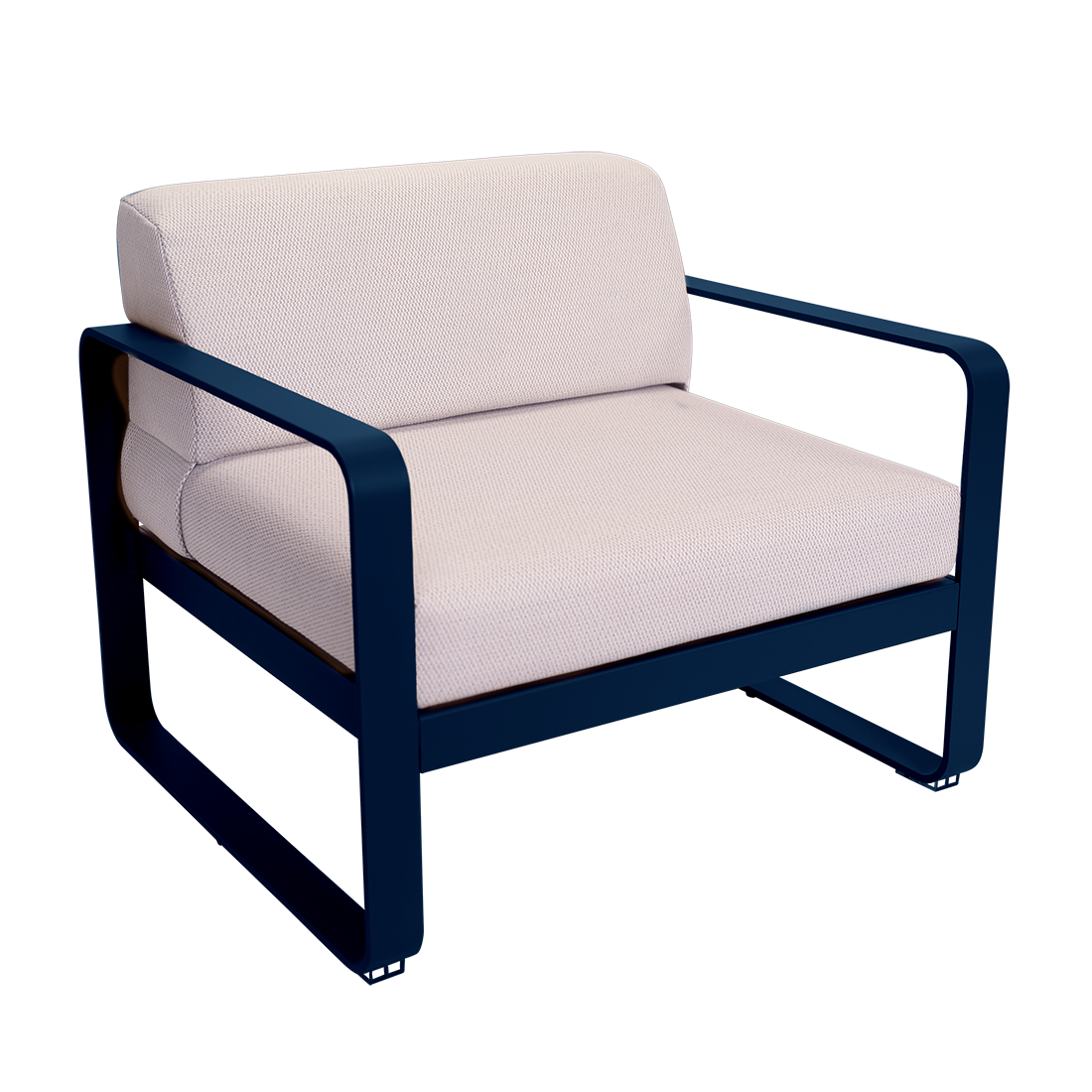Fauteuil Bellevie — Bleu abysse · Perle