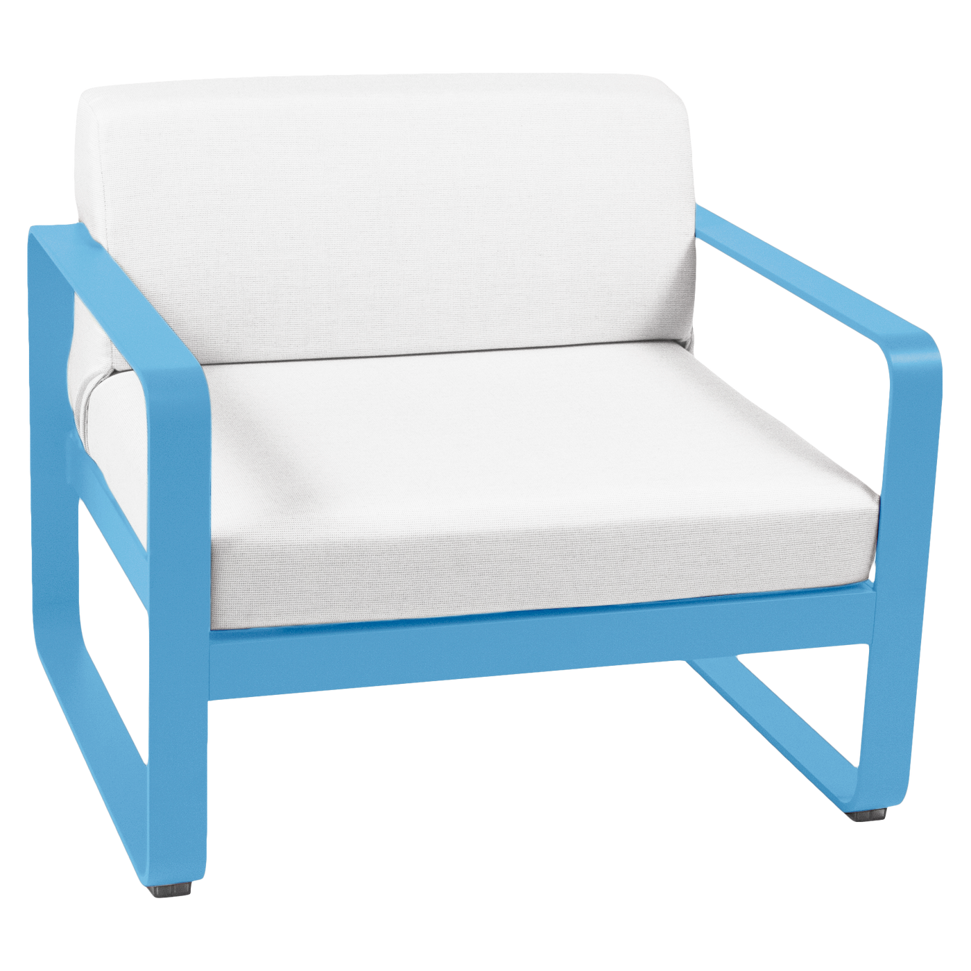 Fauteuil Bellevie — Bleu maya · Blanc grisé